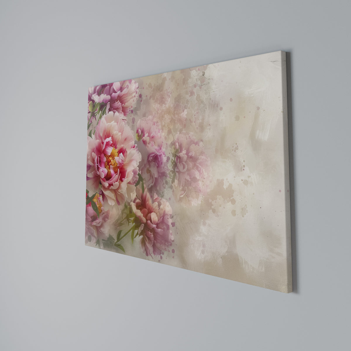 PEONY WHISPER Horizontal Canvas Print