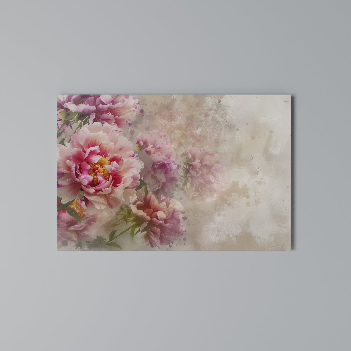 PEONY WHISPER Horizontal Canvas Print