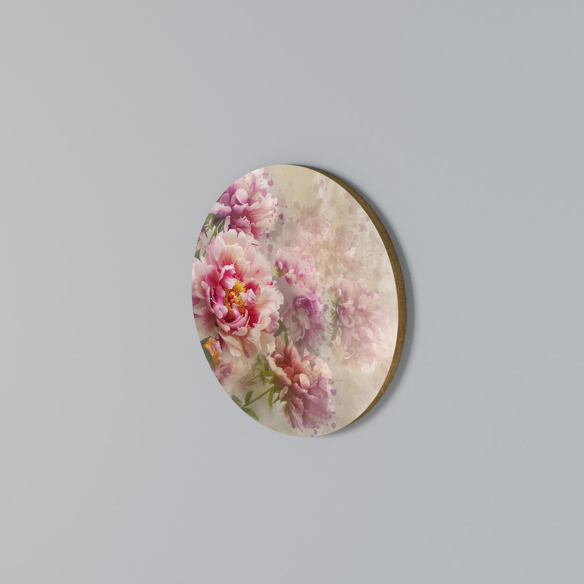 PEONY WHISPER Round Wall Art