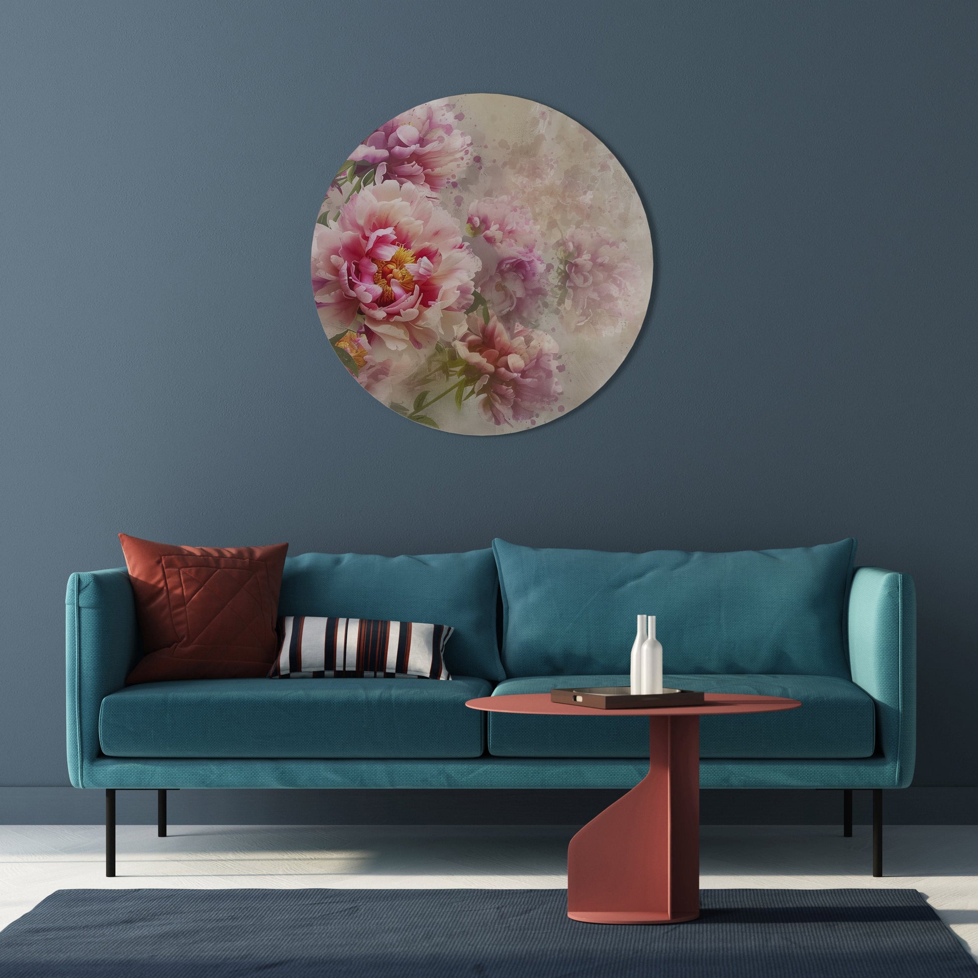 Décoration murale ronde PEONY WHISPER