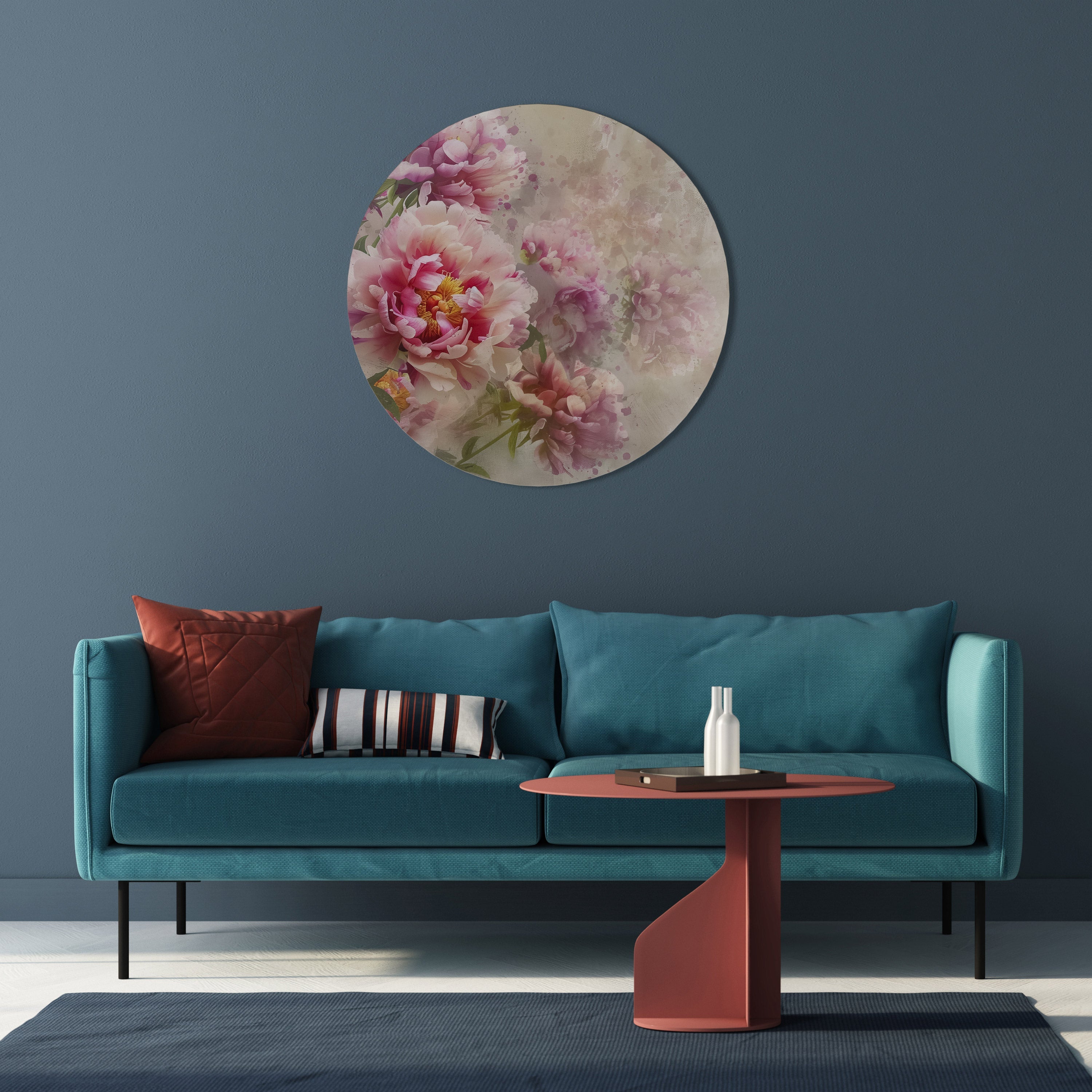 Décoration murale ronde PEONY WHISPER