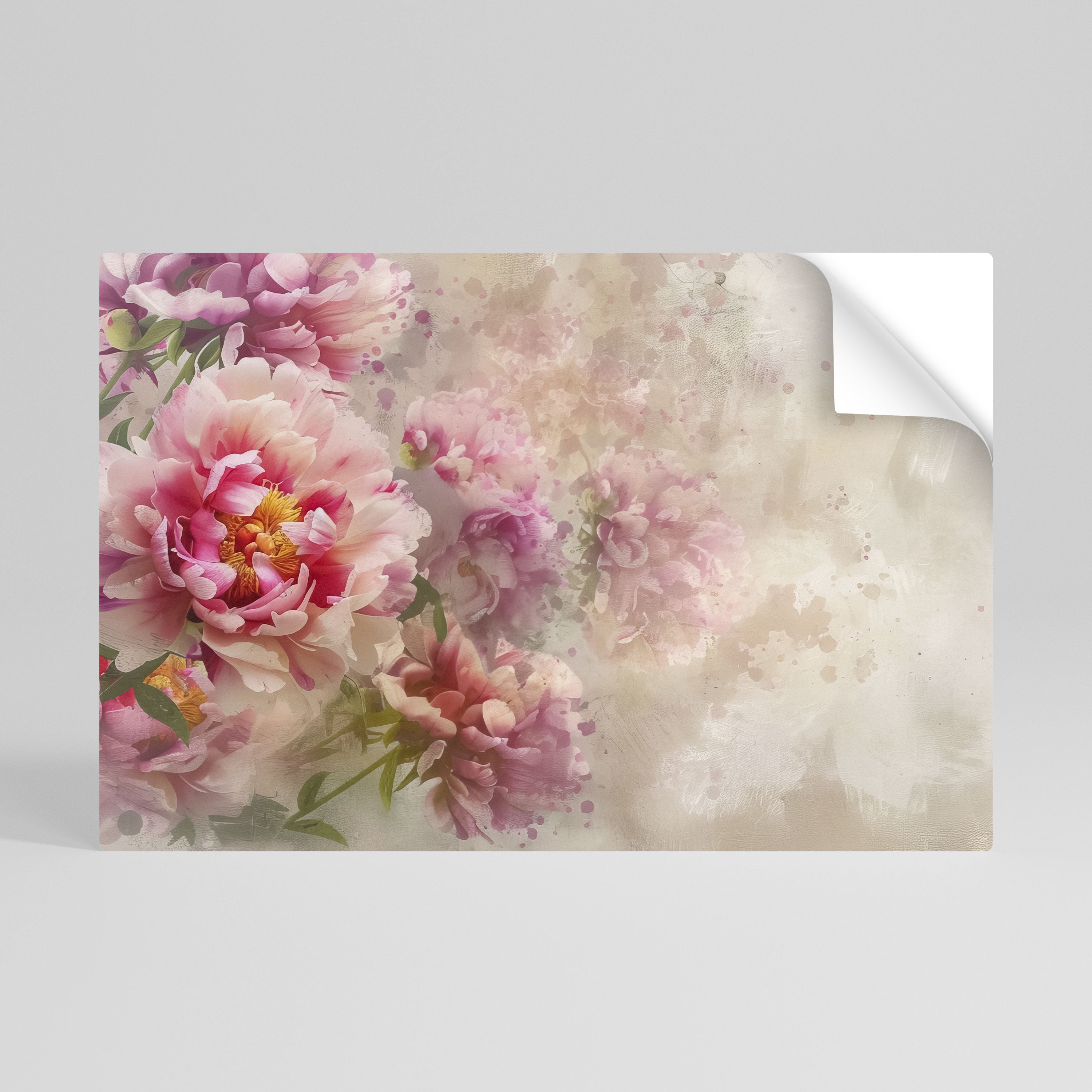 Affiche horizontale autocollante PEONY WHISPER