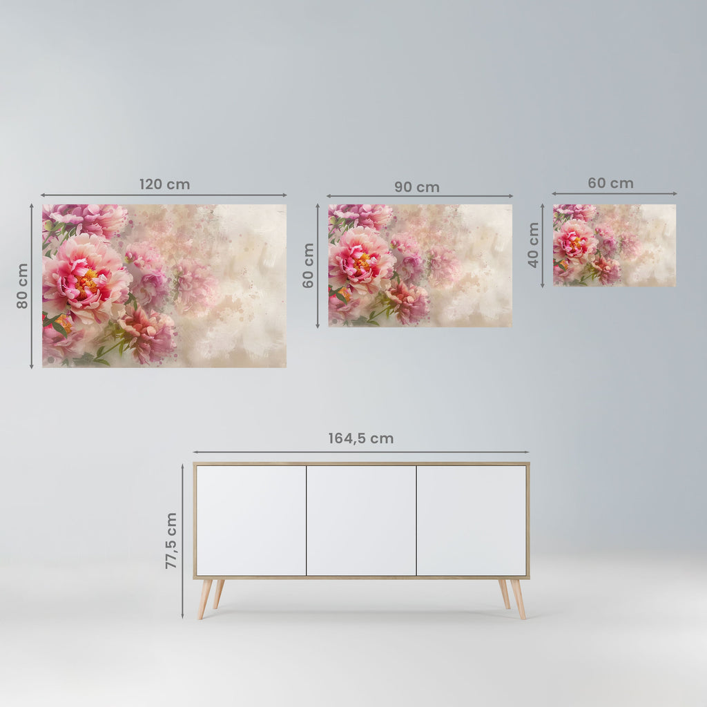 Affiche horizontale autocollante PEONY WHISPER