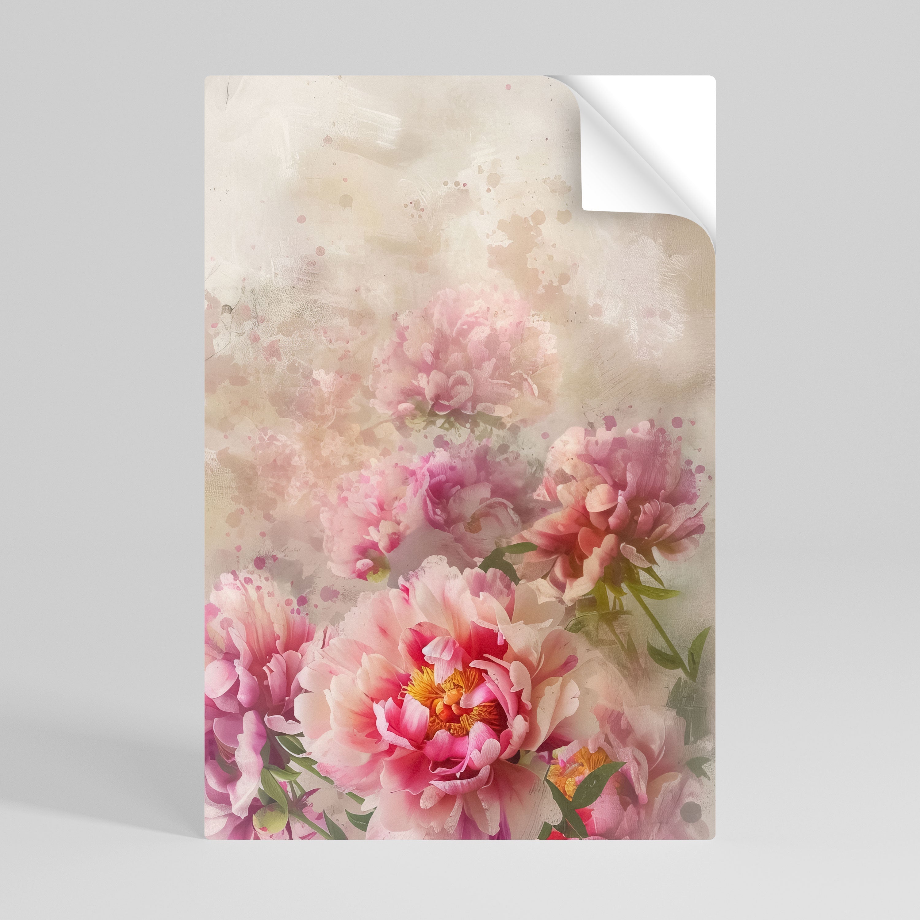 Affiche verticale autocollante PEONY WHISPER