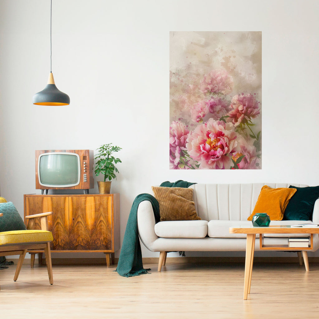 Affiche verticale autocollante PEONY WHISPER