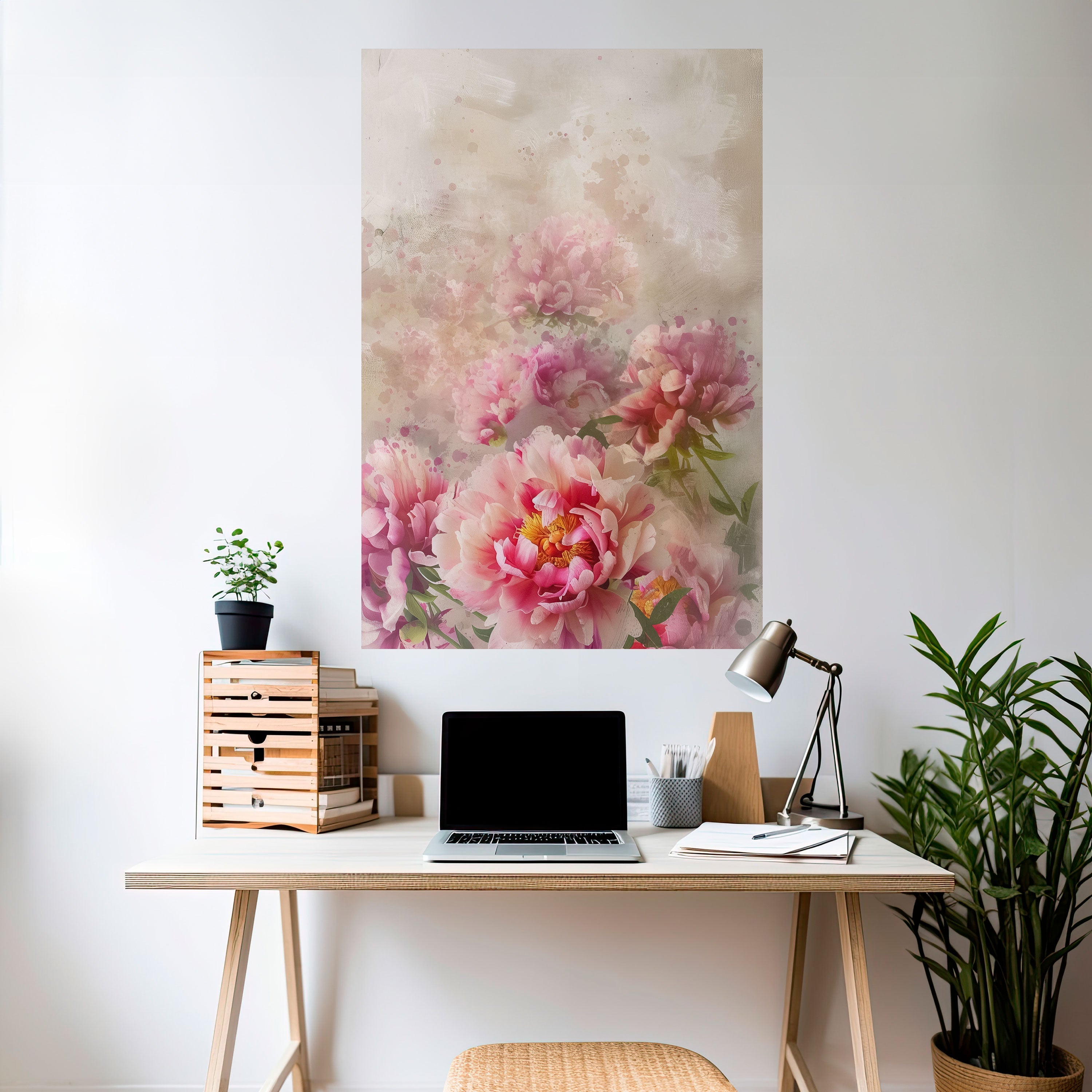 Affiche verticale autocollante PEONY WHISPER