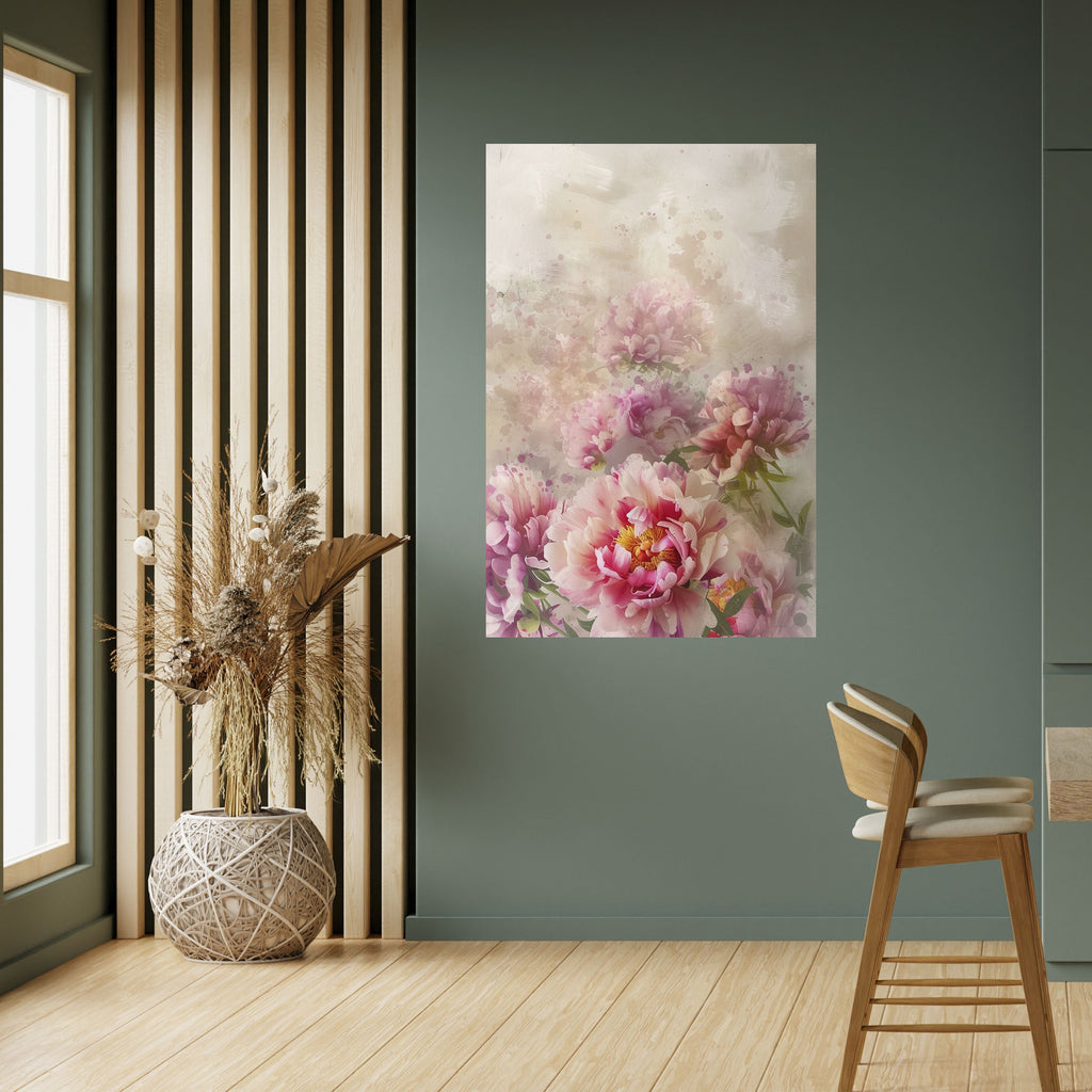 Affiche verticale autocollante PEONY WHISPER