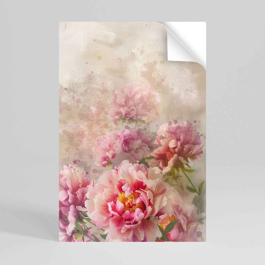 Affiche verticale autocollante PEONY WHISPER