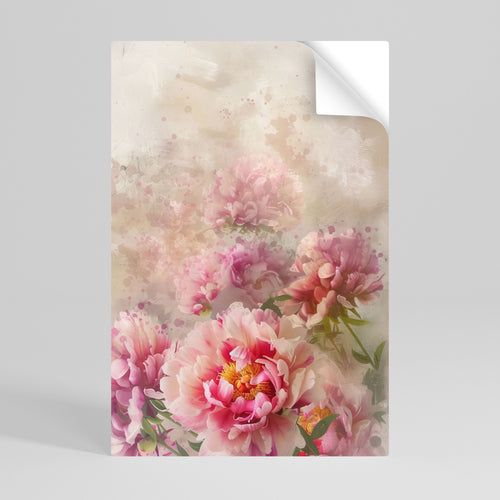 PEONY WHISPER Peel and Stick Vertical Poster