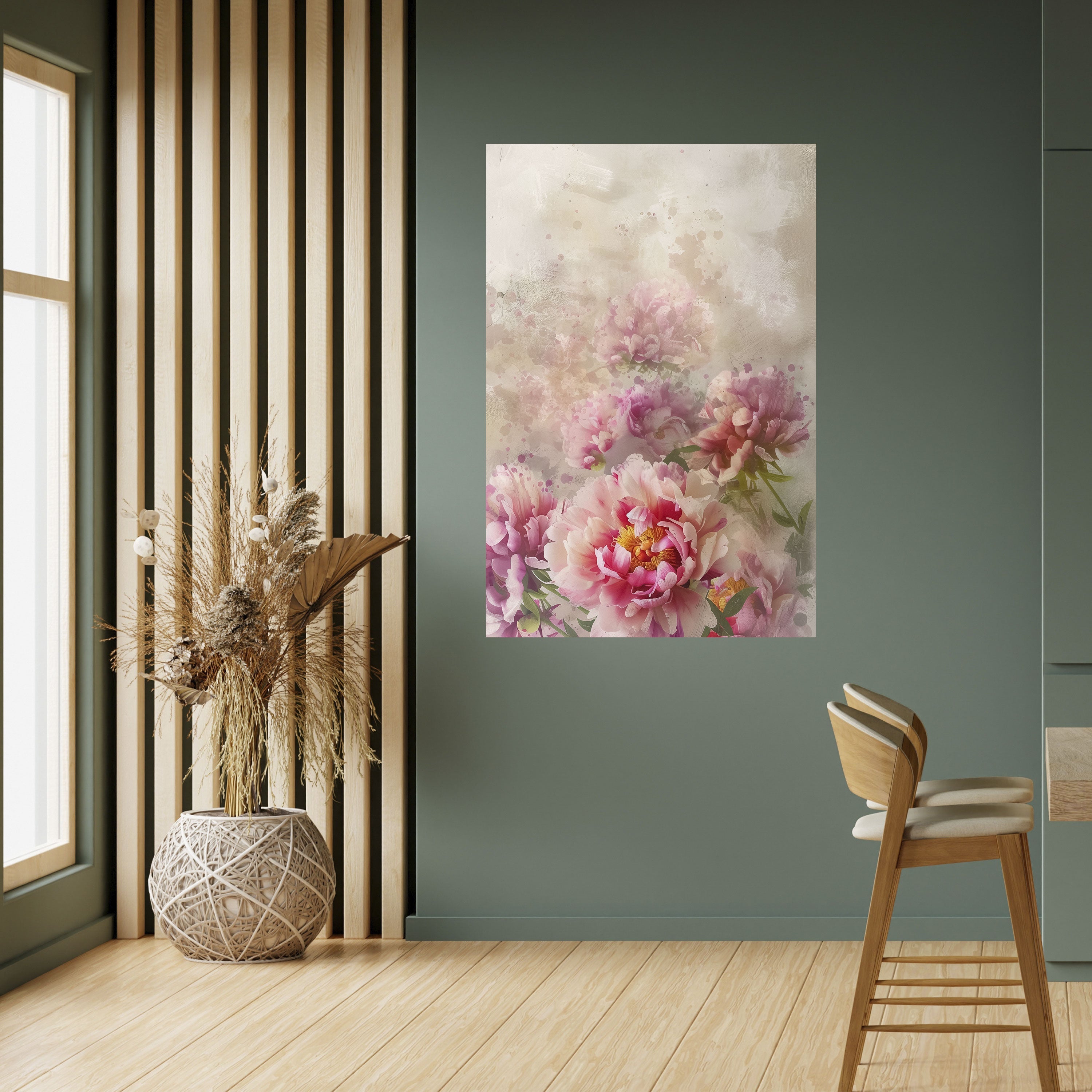 Affiche verticale autocollante PEONY WHISPER