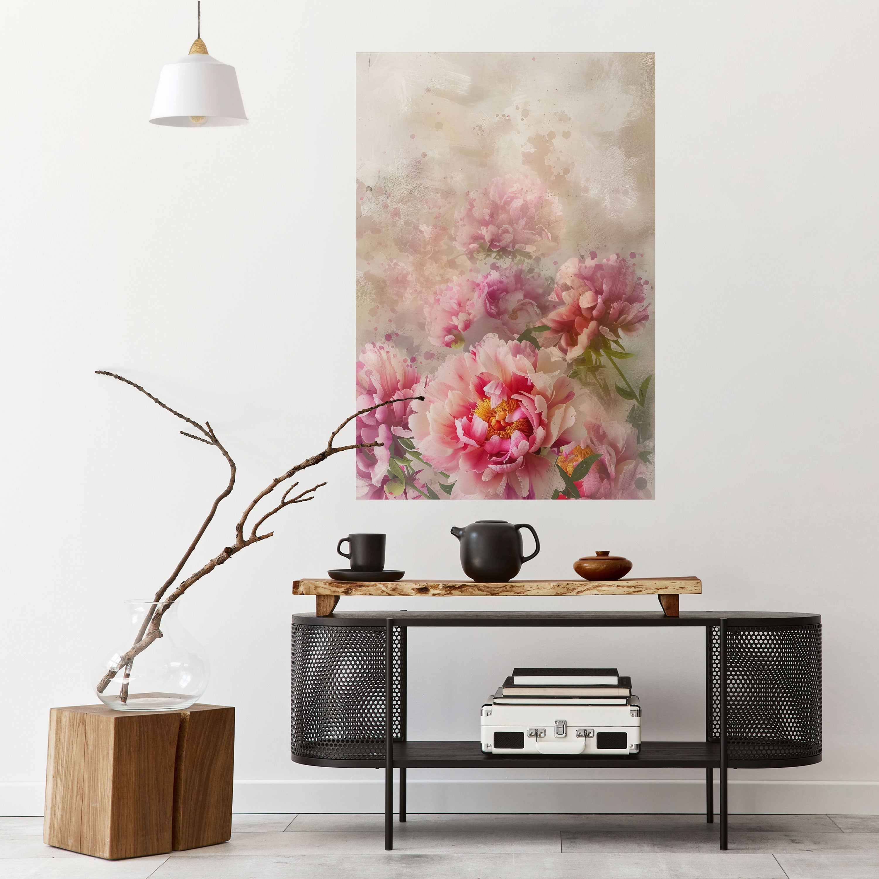 Affiche verticale autocollante PEONY WHISPER