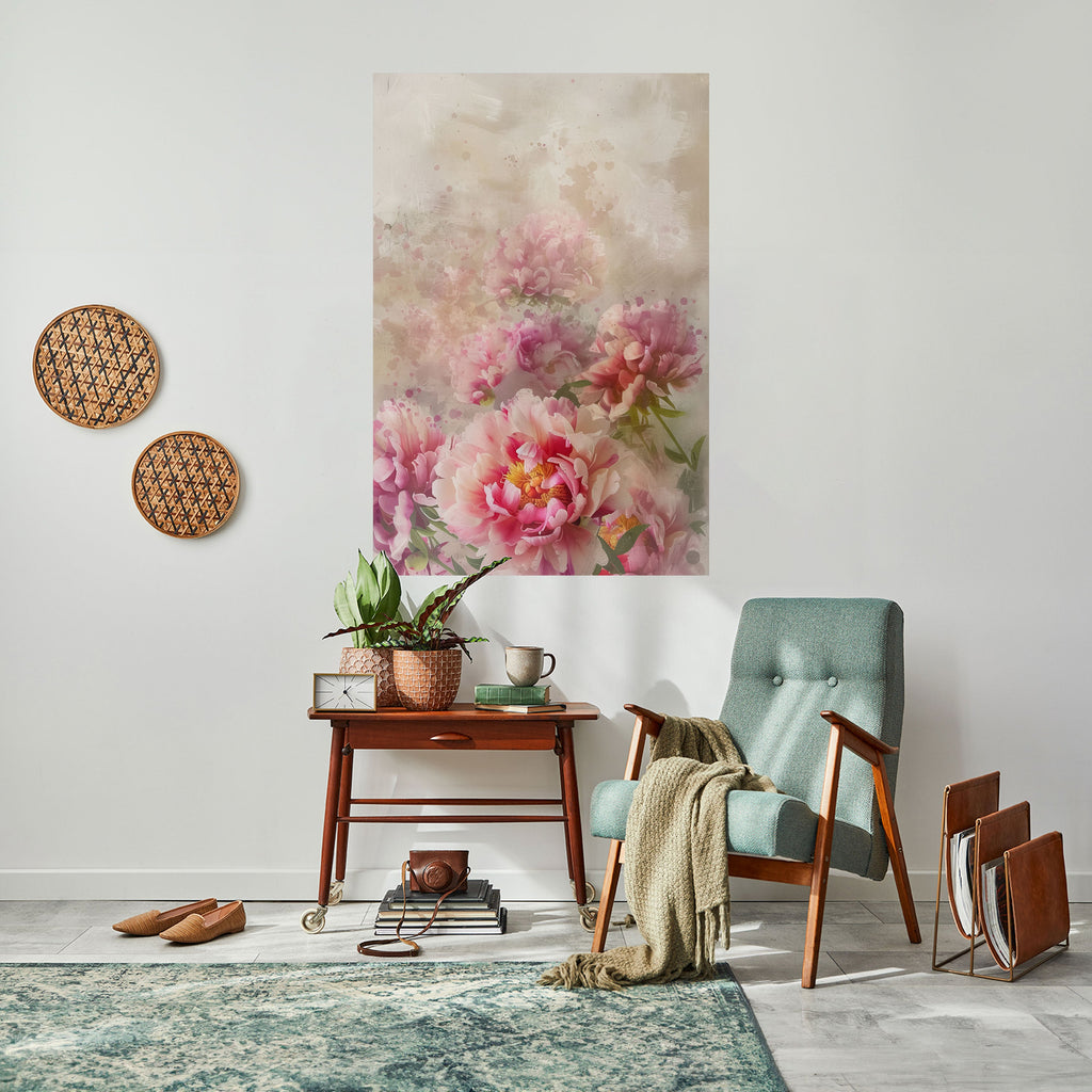 Affiche verticale autocollante PEONY WHISPER