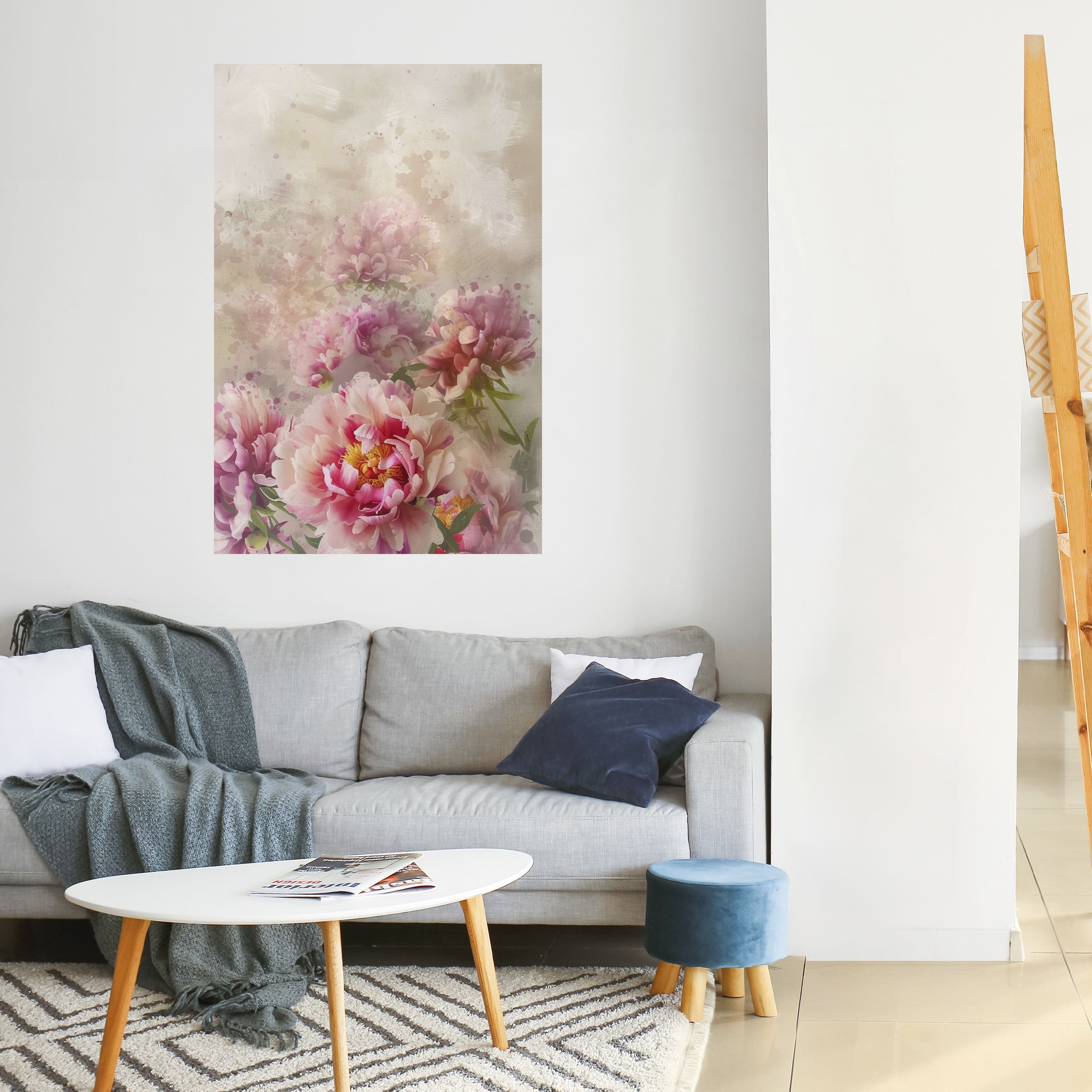 Affiche verticale autocollante PEONY WHISPER