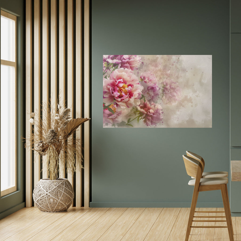Affiche horizontale autocollante PEONY WHISPER