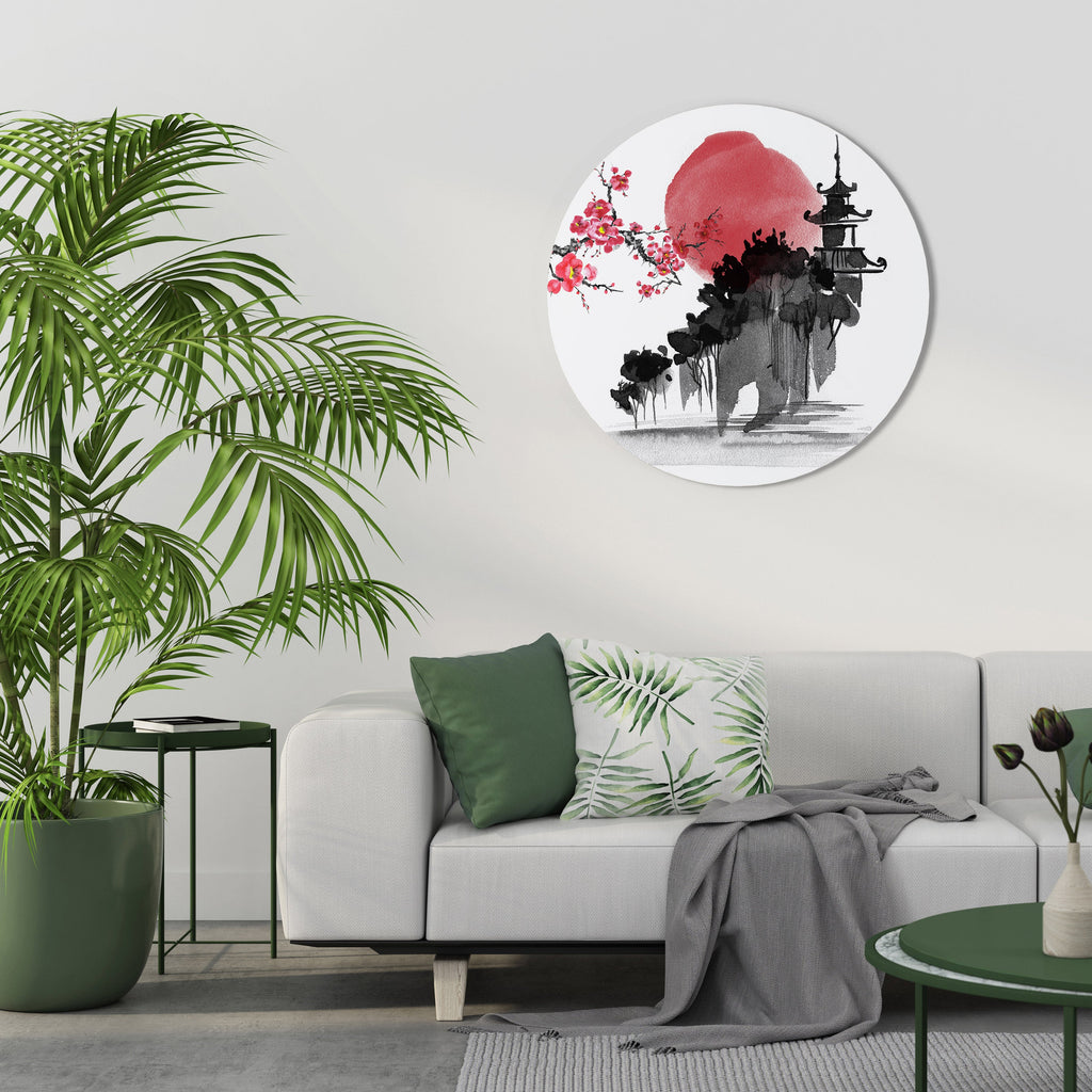 Décoration murale ronde CHERRY SHADOWS