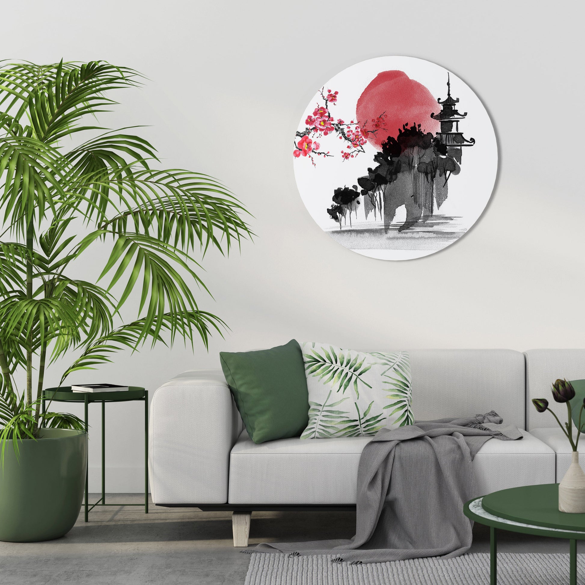 Décoration murale ronde CHERRY SHADOWS