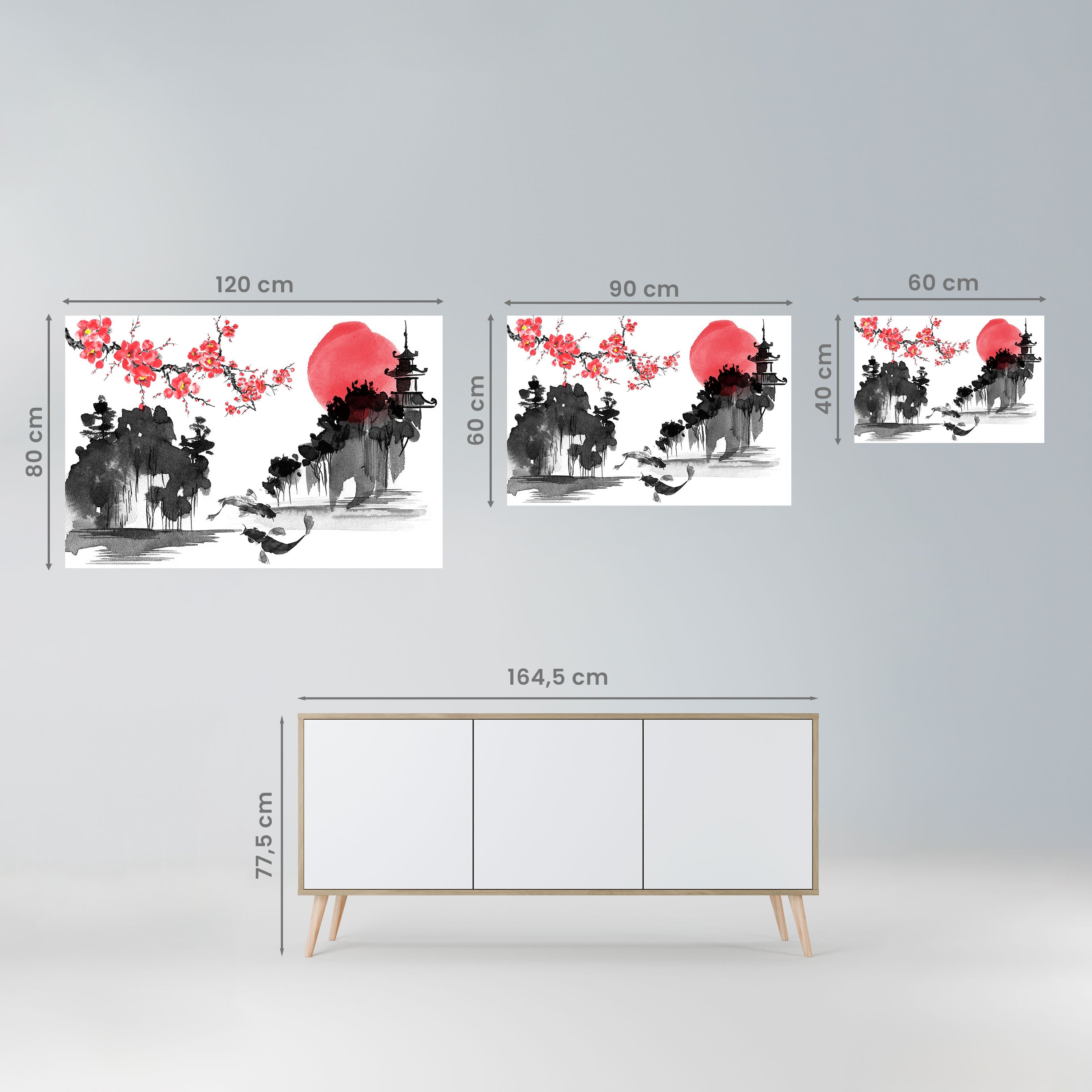 Affiche horizontale autocollante CHERRY SHADOWS
