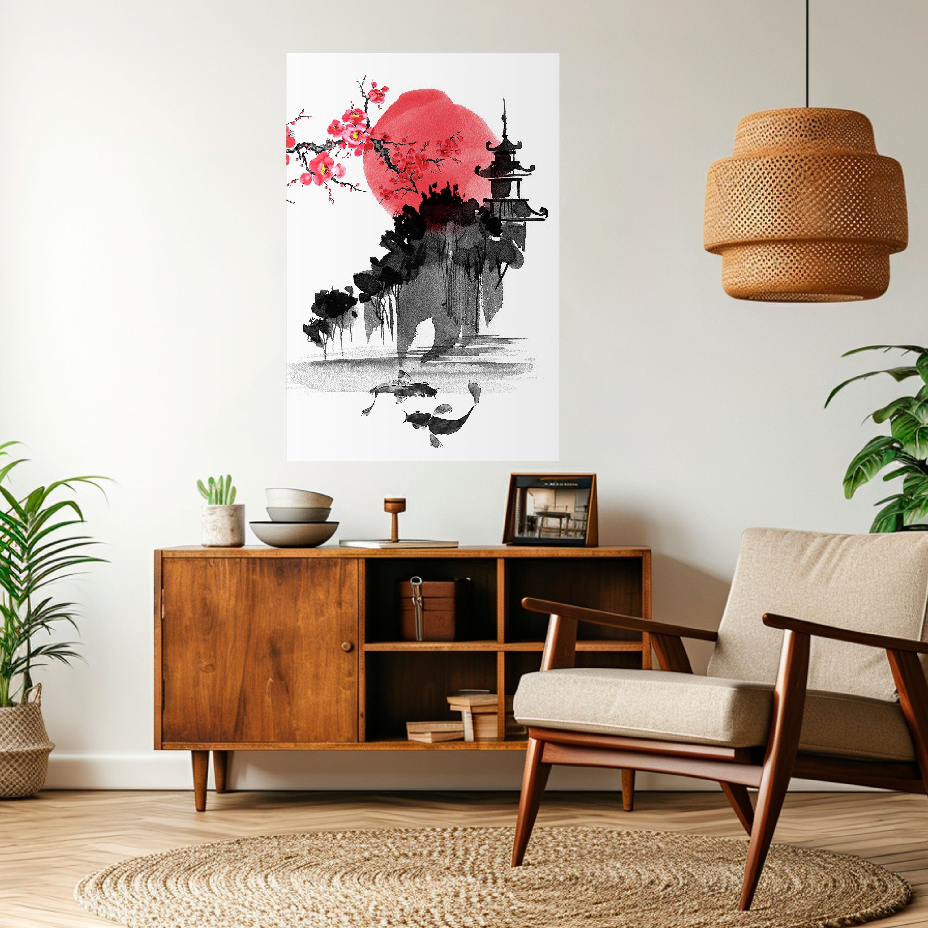 Affiche verticale autocollante CHERRY SHADOWS