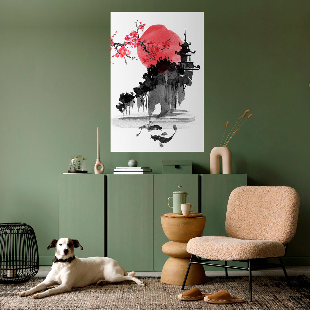 CHERRY SHADOWS Peel and Stick Vertical Poster