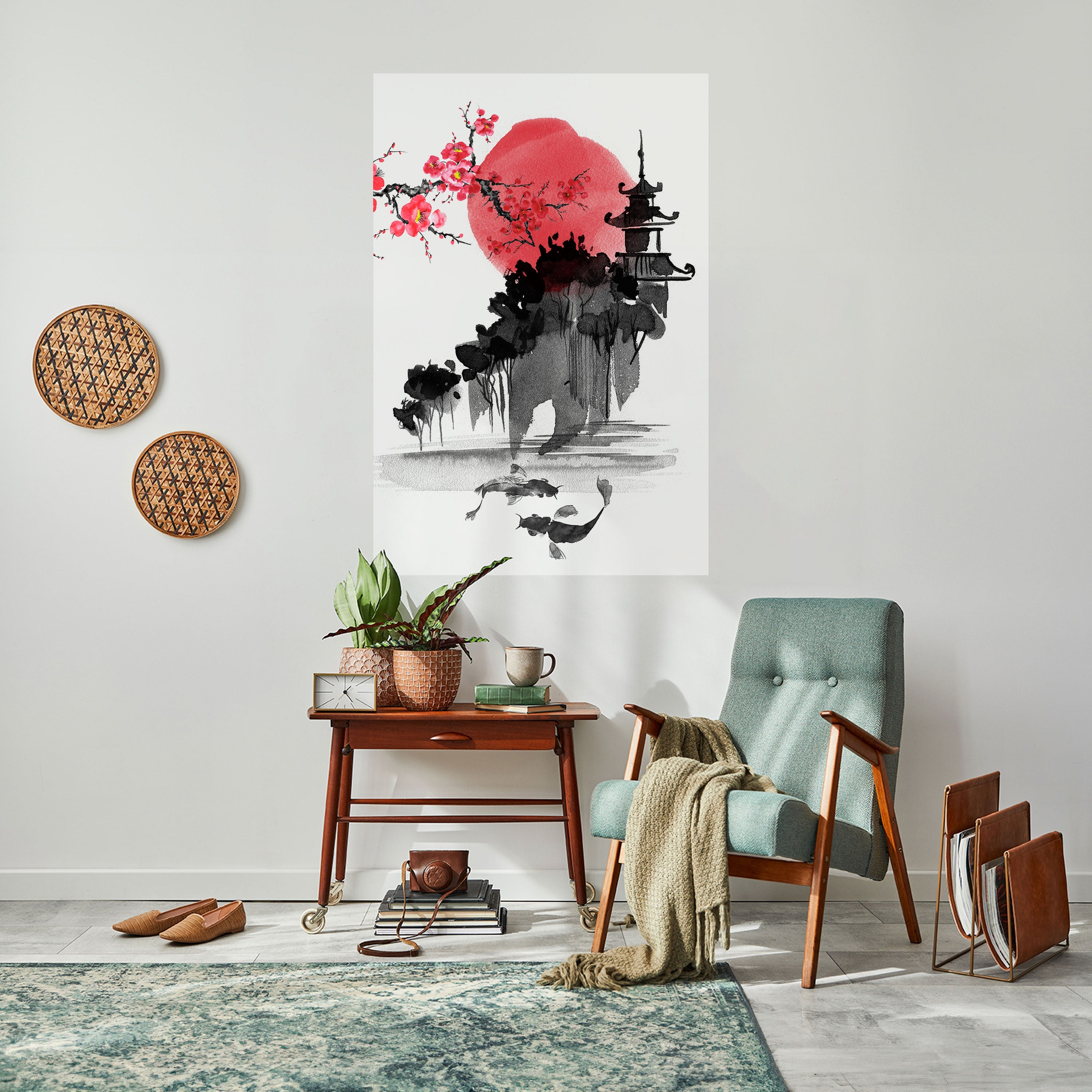Affiche verticale autocollante CHERRY SHADOWS