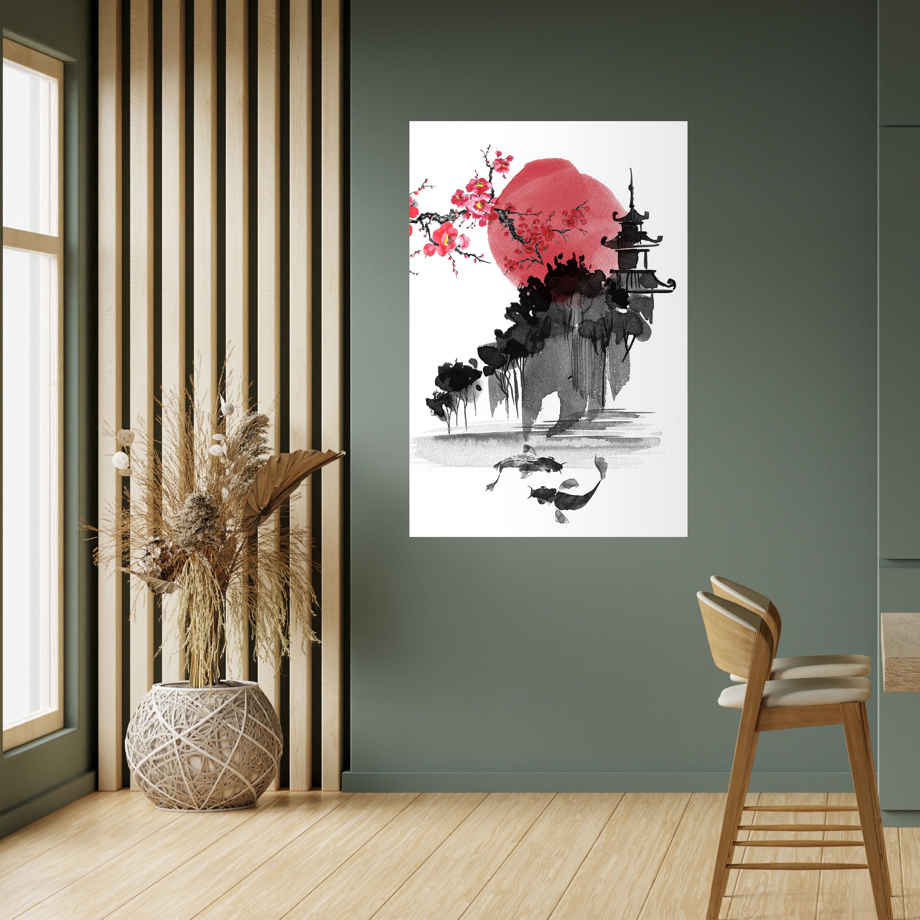 Affiche verticale autocollante CHERRY SHADOWS