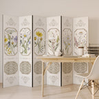 ELEGANT BOTANICAL TAPESTRY 6-Panel Room Divider
