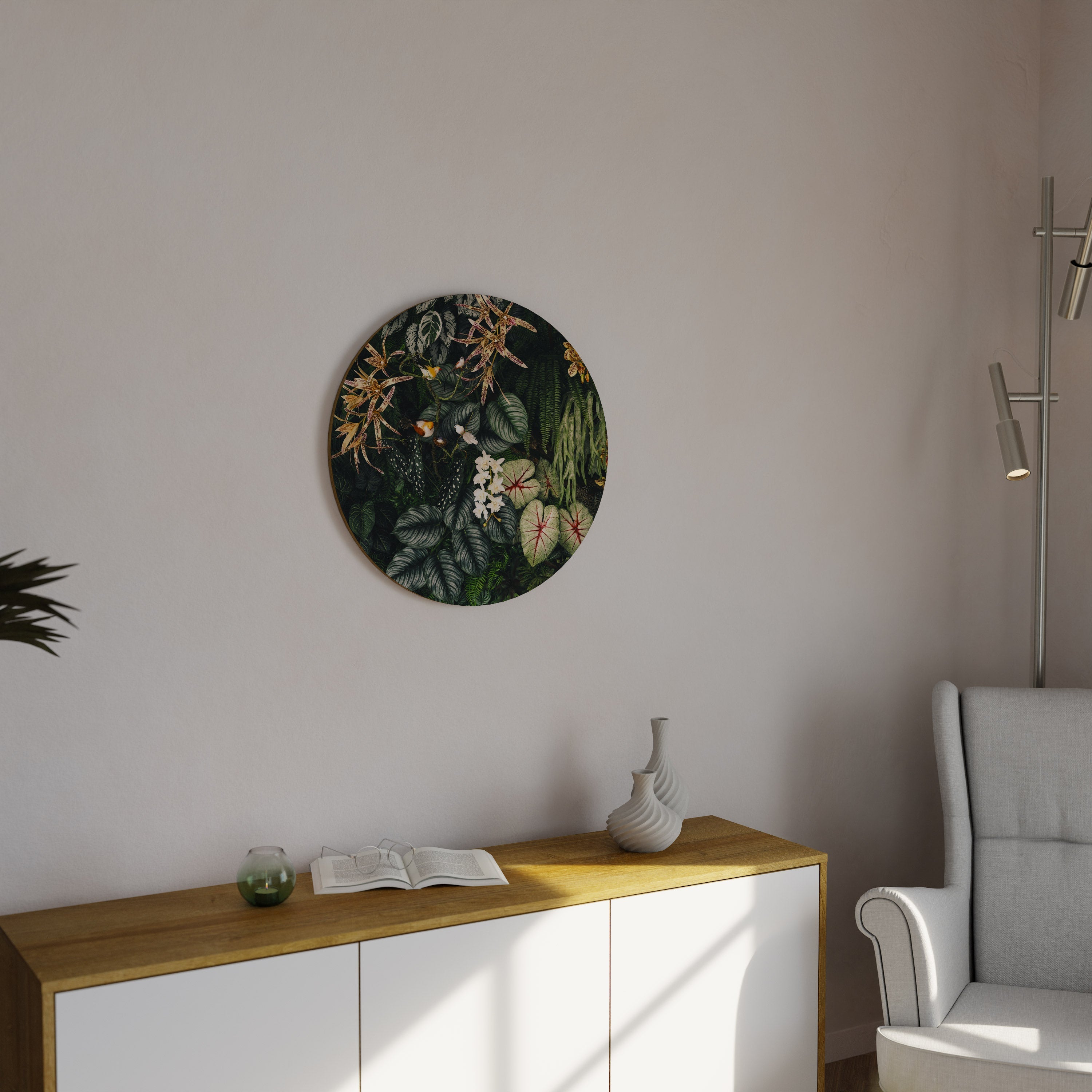 Décoration murale ronde SILENT WILDERNESS
