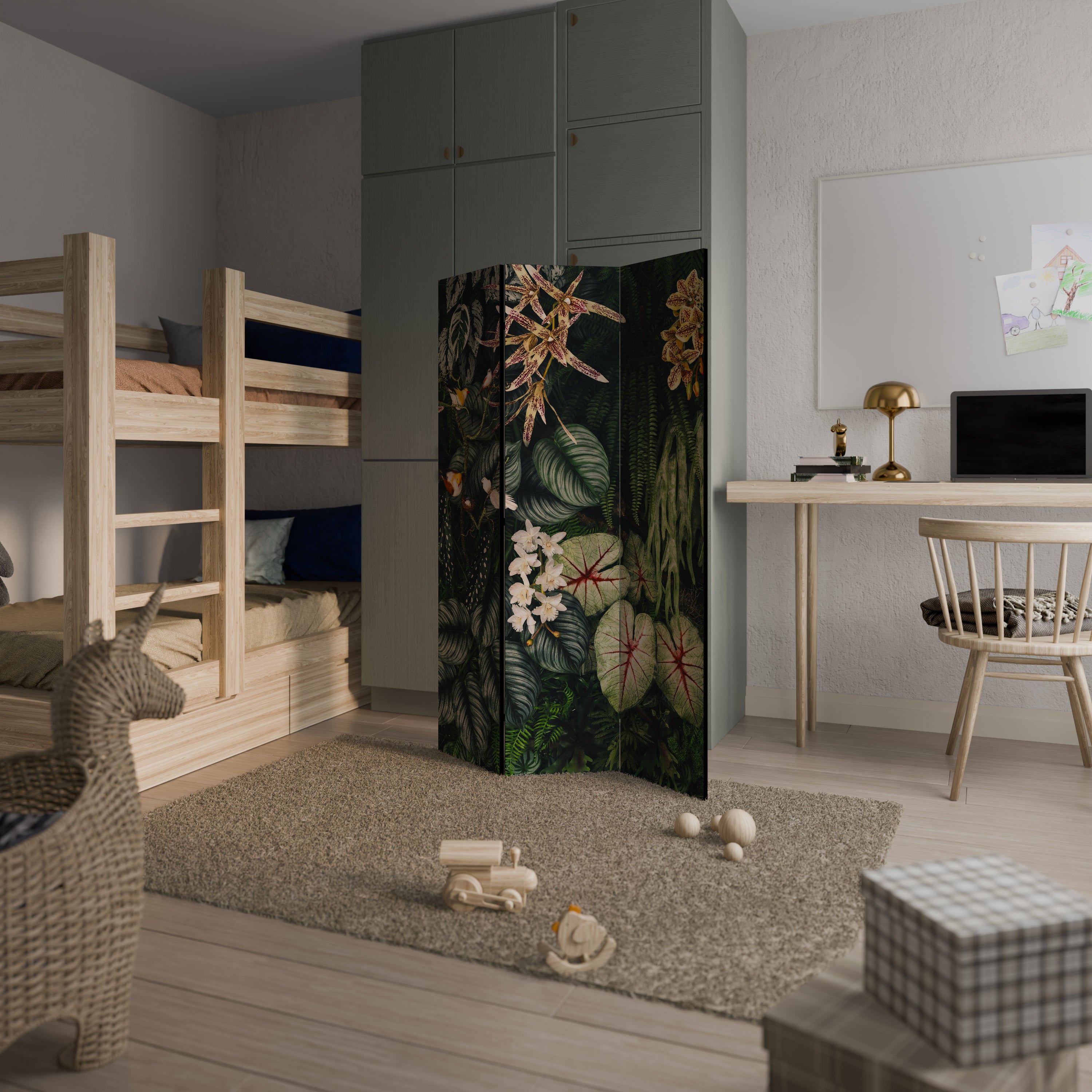 SILENT WILDERNESS 3-Panel Room Divider