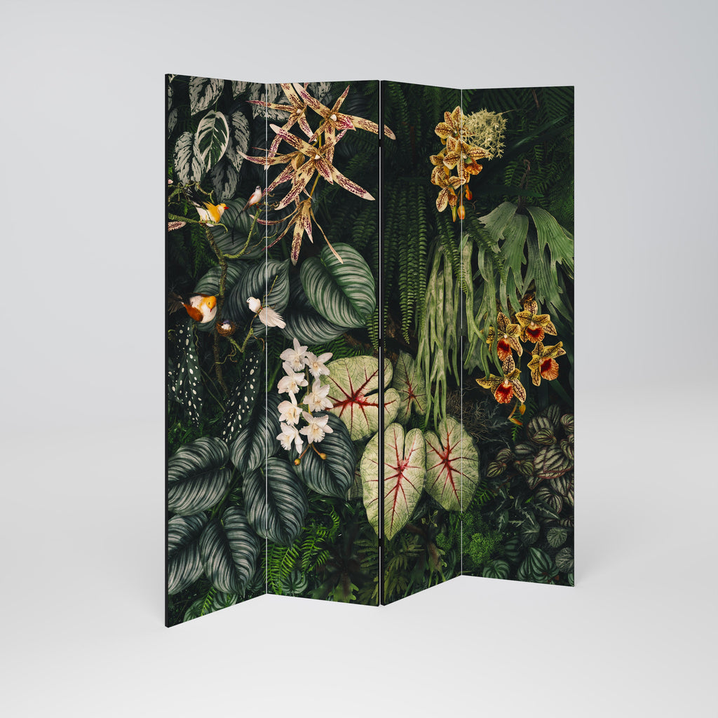 SILENT WILDERNESS Decorative 4-Panel Room Divider