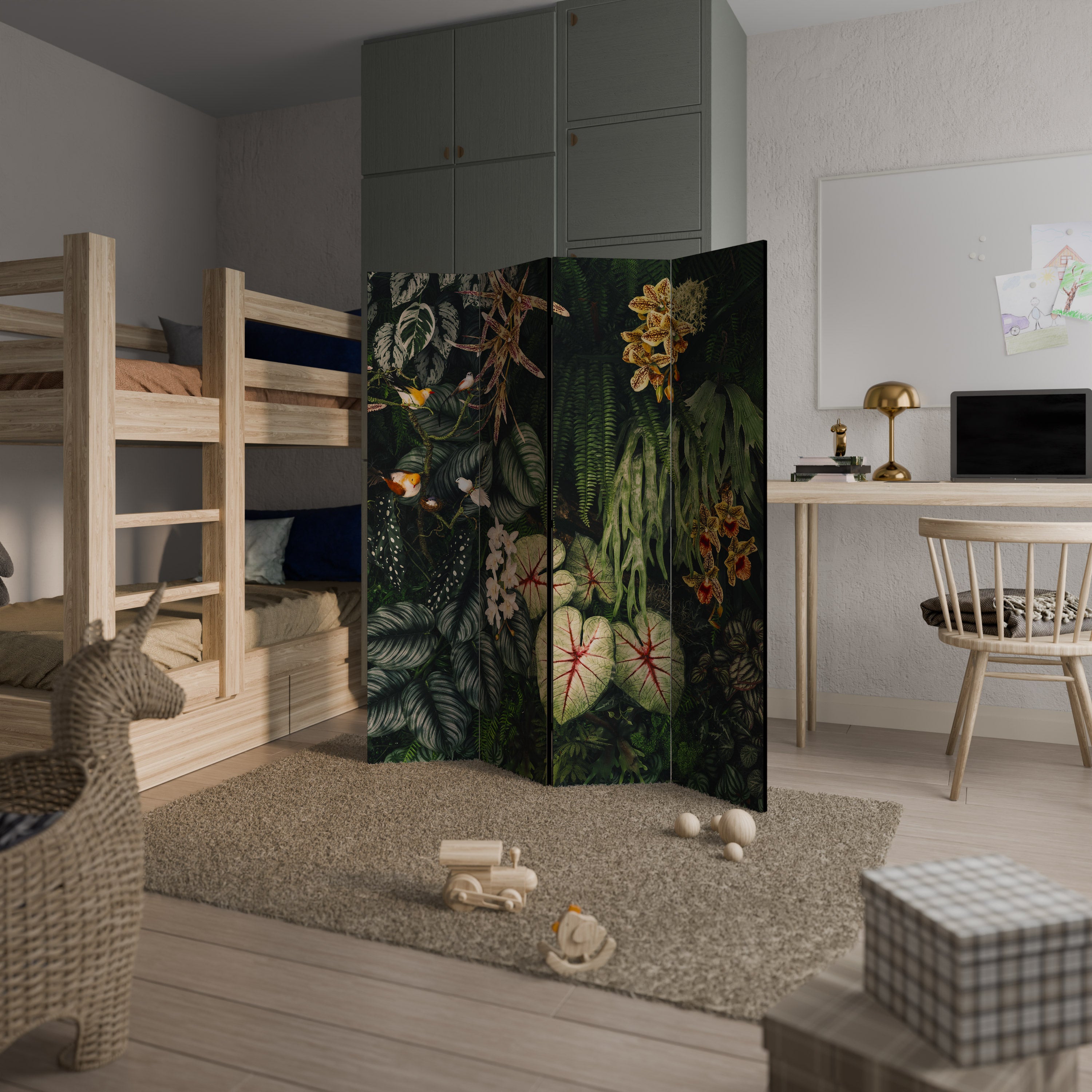 SILENT WILDERNESS 4-Panel Room Divider