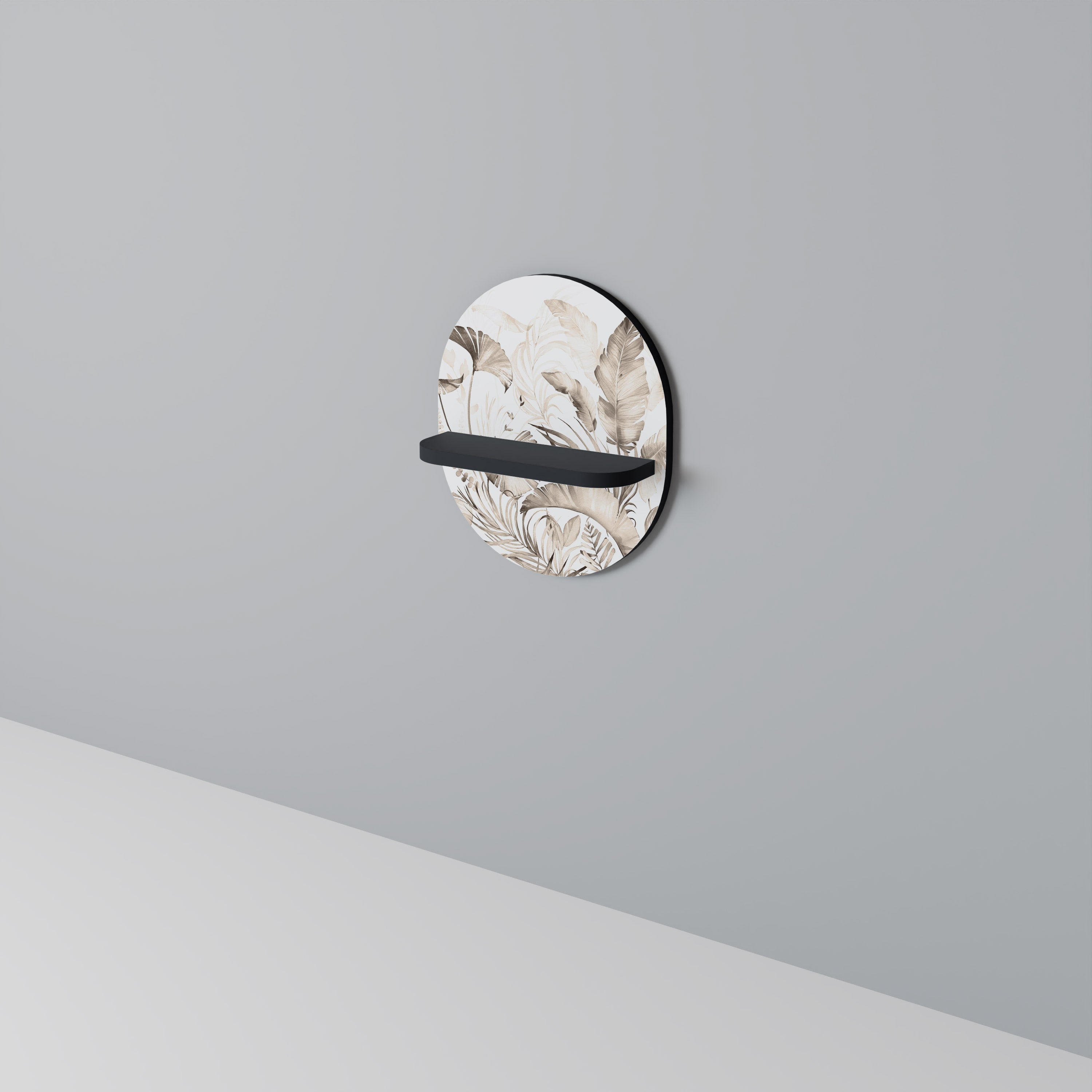 Étagère ovale GRACEFUL DAYS en finition noire