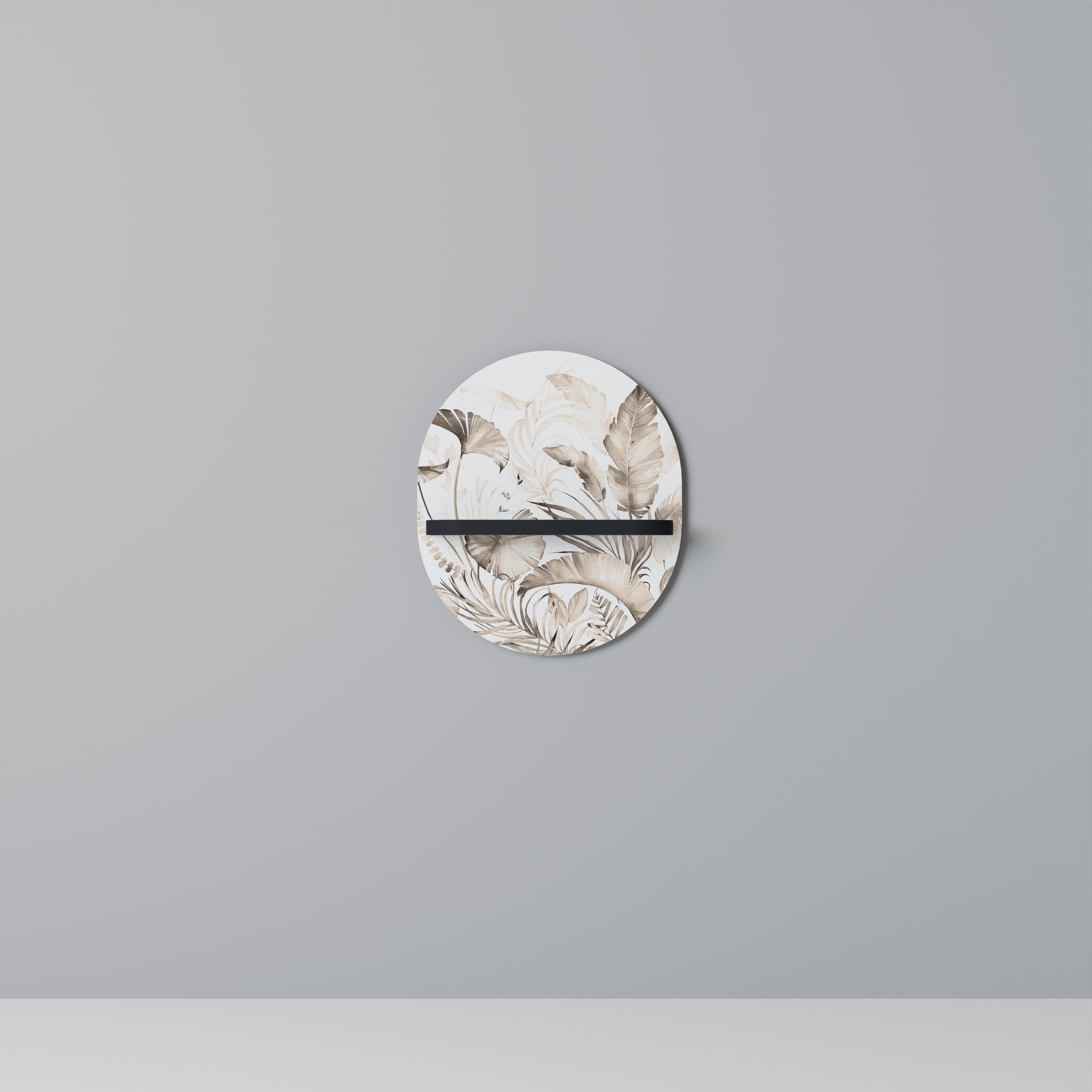 Étagère ovale GRACEFUL DAYS en finition noire