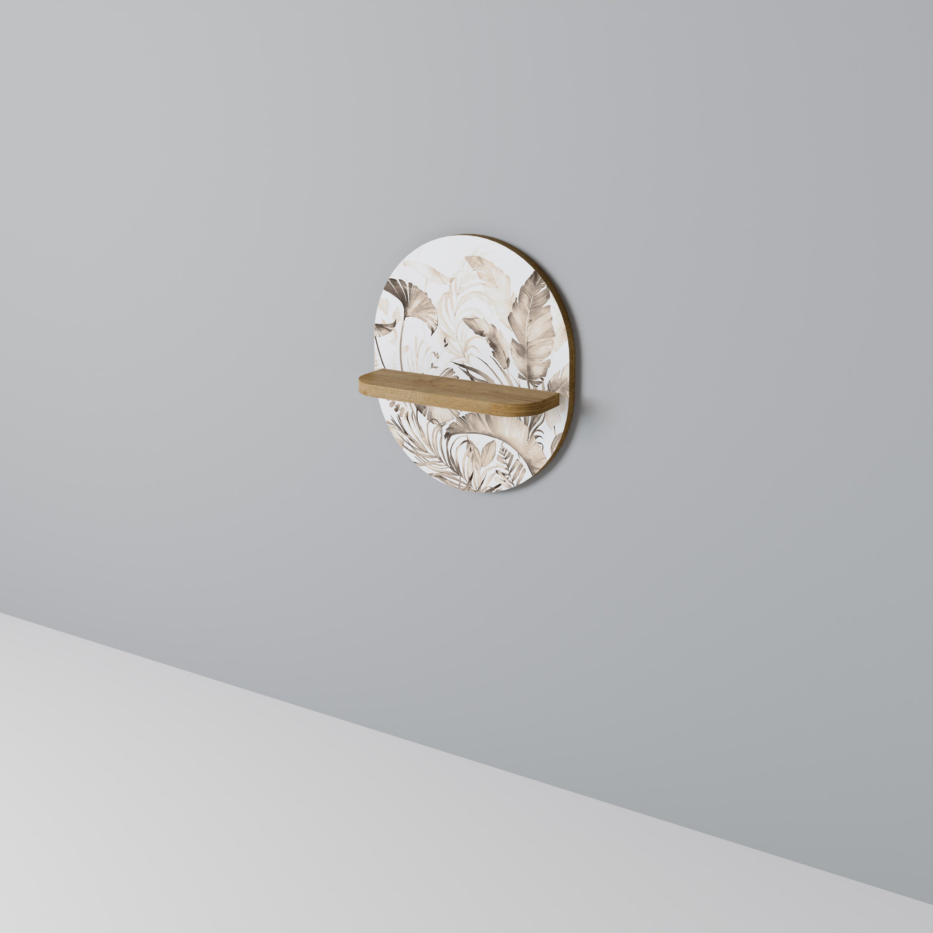 Étagère ovale effet chêne GRACEFUL DAYS