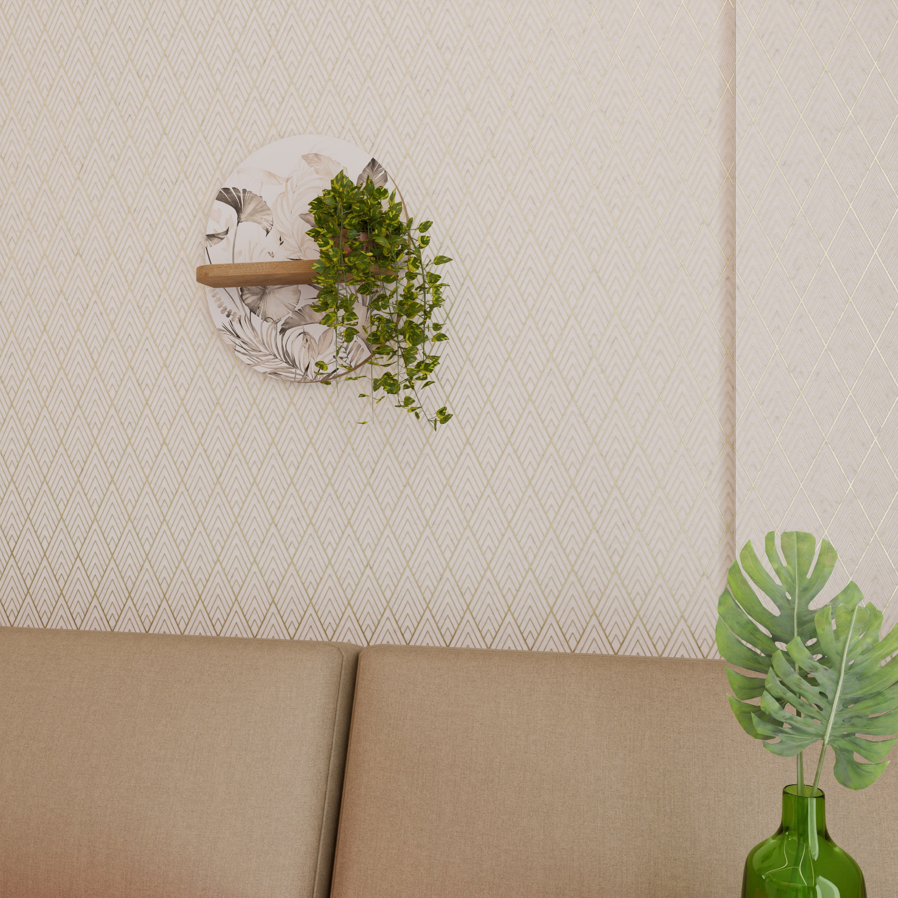 Étagère ovale effet chêne GRACEFUL DAYS