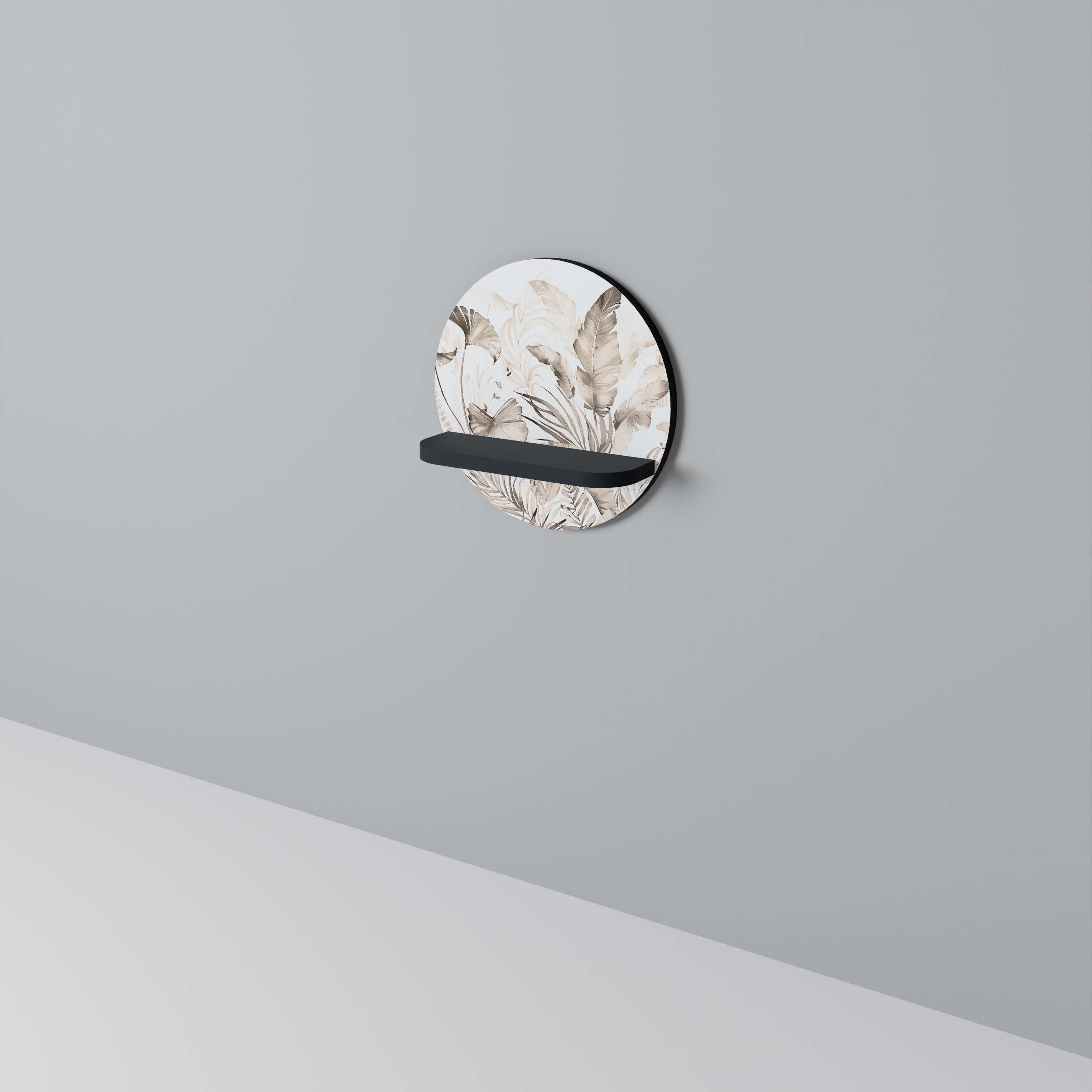 Étagère ronde GRACEFUL DAYS en finition noire