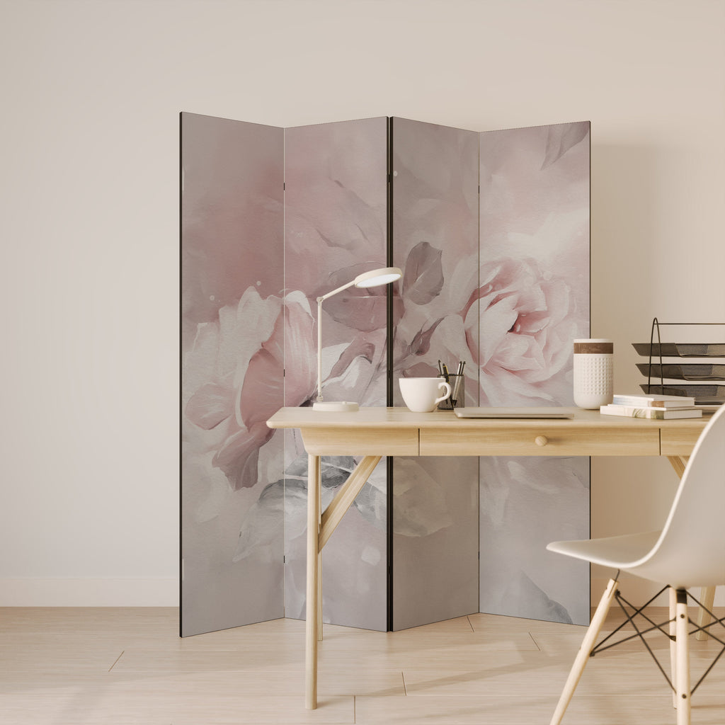 Séparateur de pièce décoratif à 4 panneaux GRACEFUL DAYS