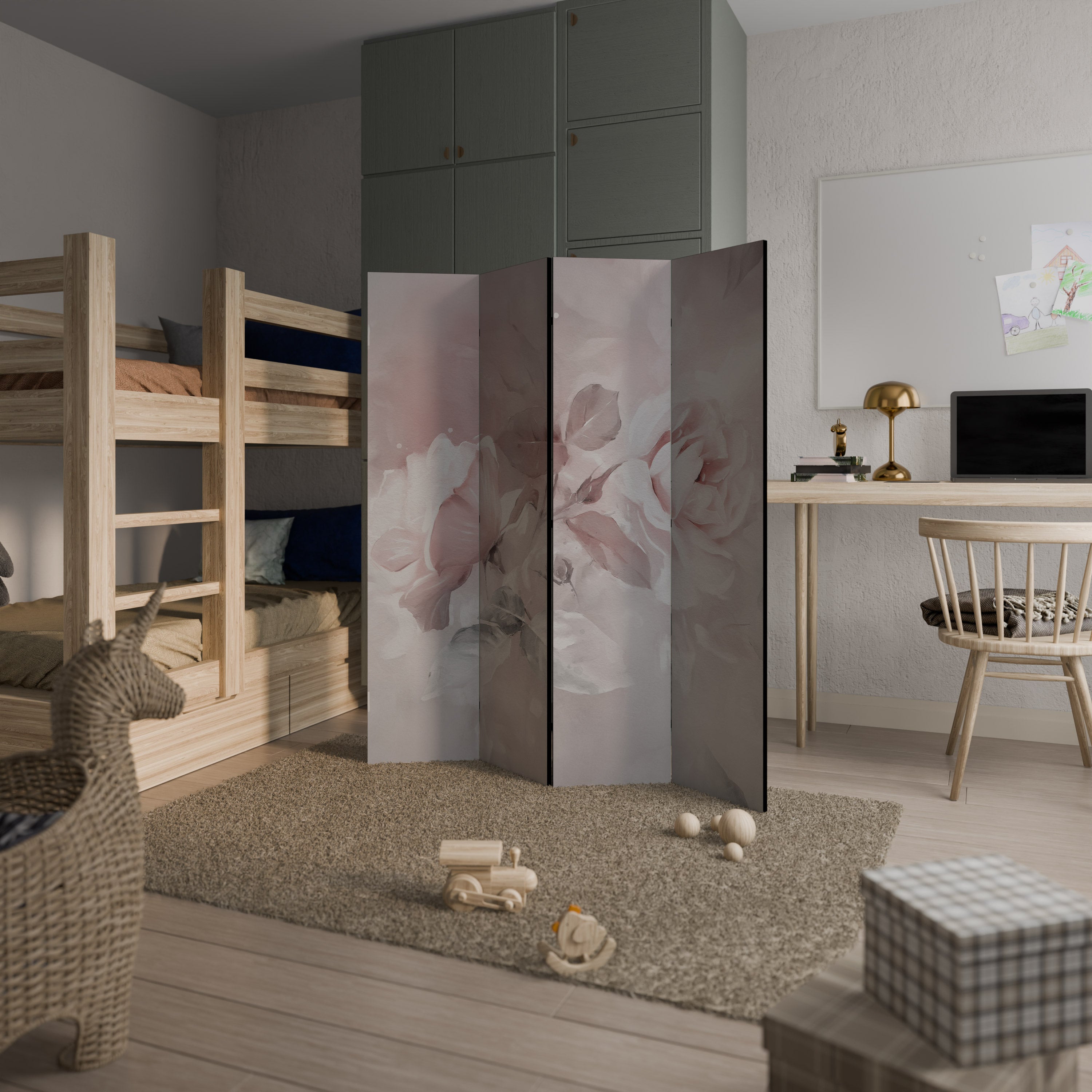 GRACEFUL DAYS 4-Panel Room Divider