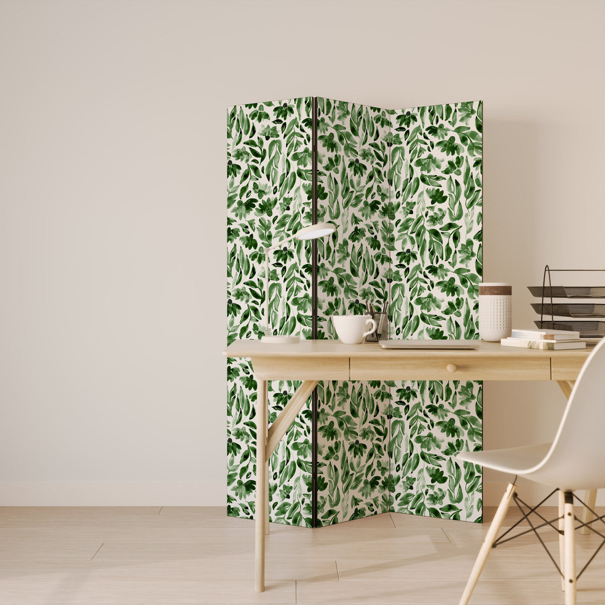 LEAFY LAYERS Decorative 3-Panel Room Divider