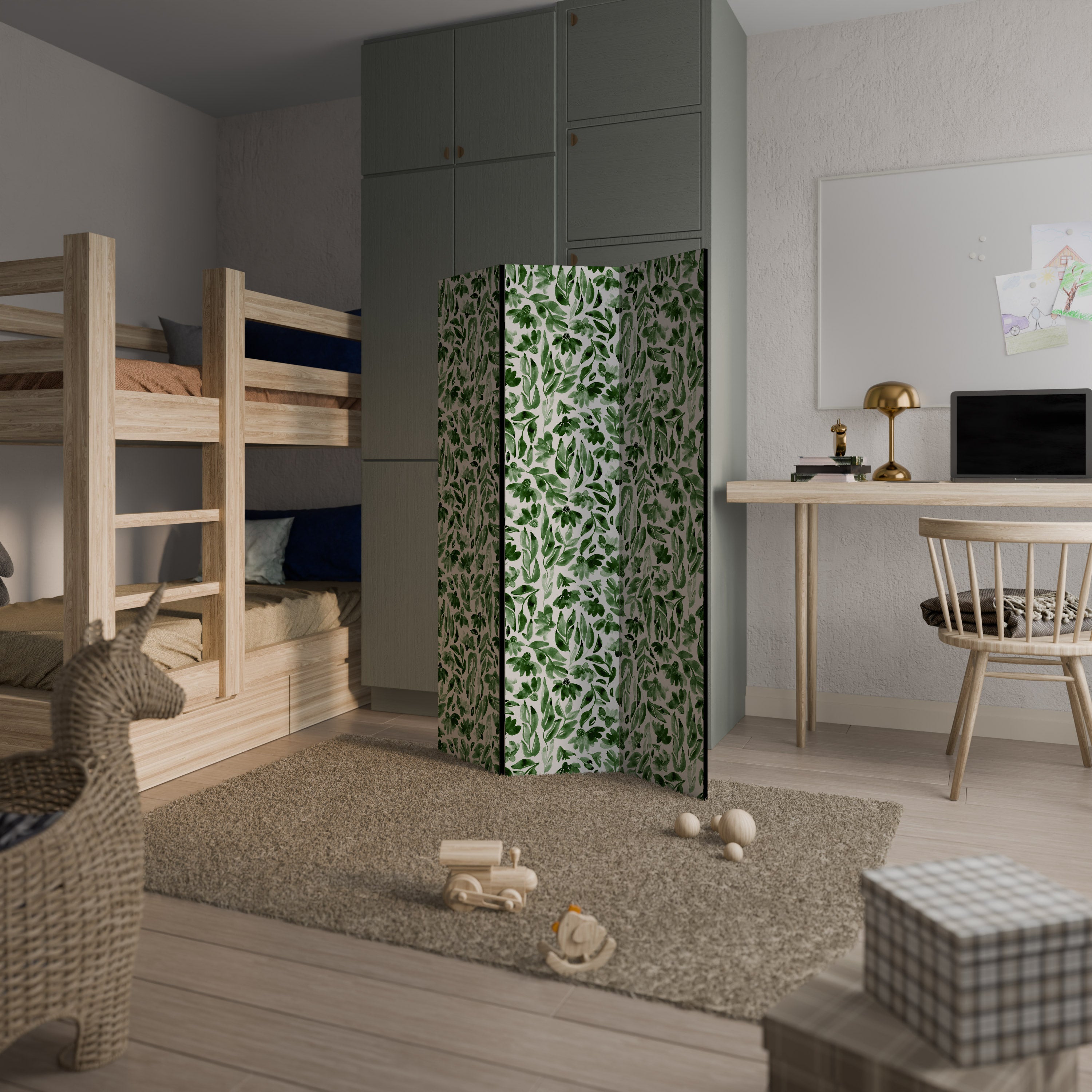 LEAFY LAYERS 3-Panel Room Divider