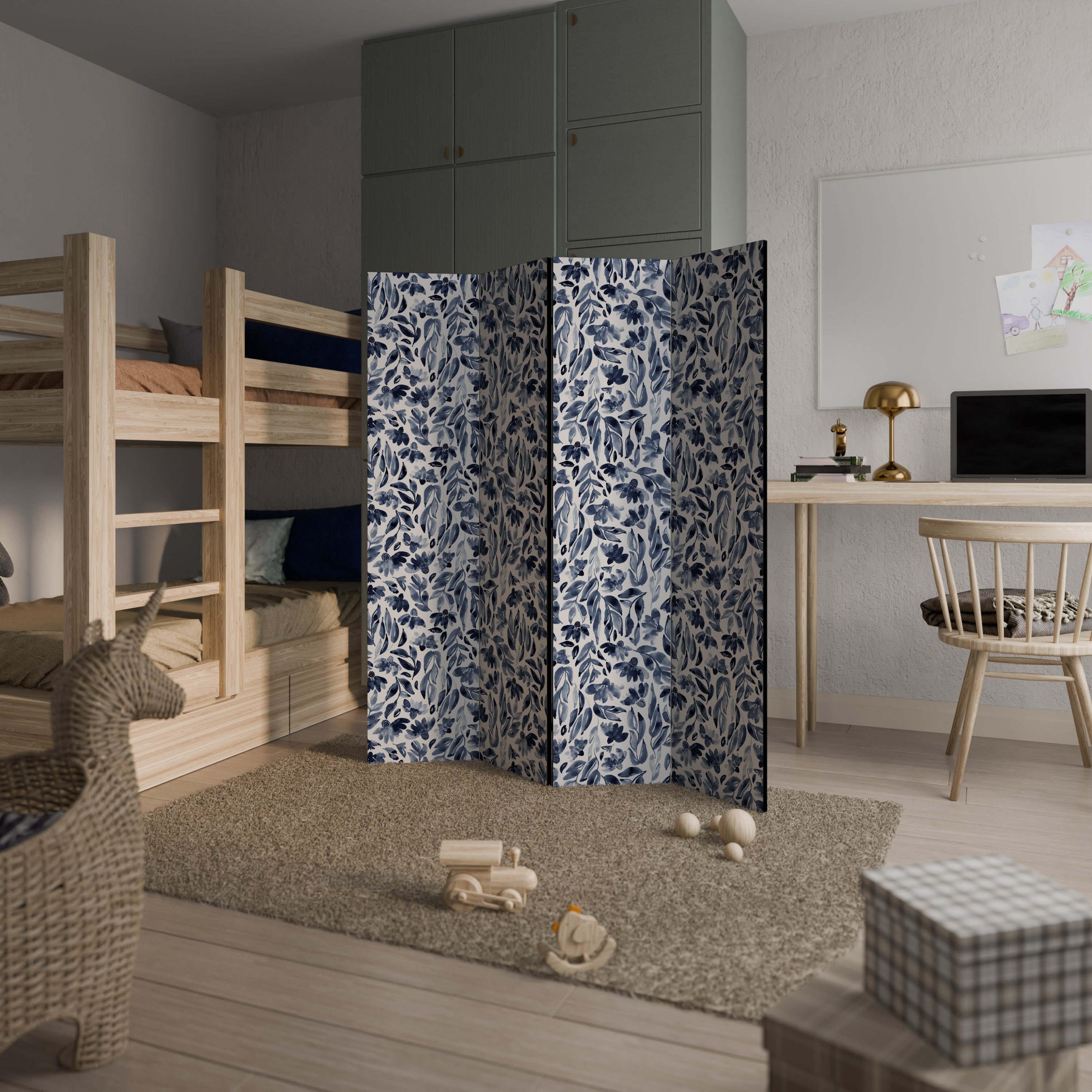 FLORAL FANTASY FABLE 4-Panel Room Divider