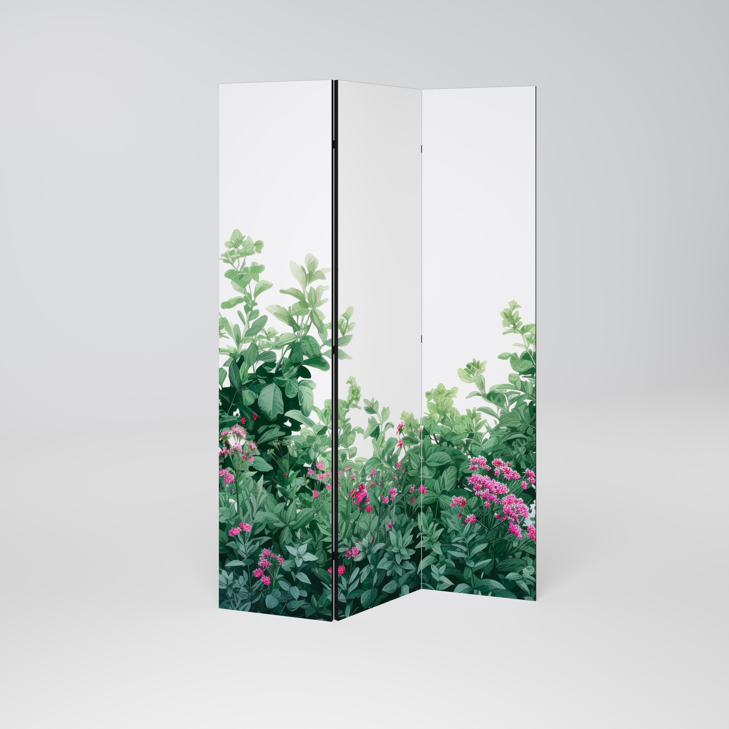 Séparateur de pièce décoratif à 3 panneaux FLORAL SERENITY BARRIER