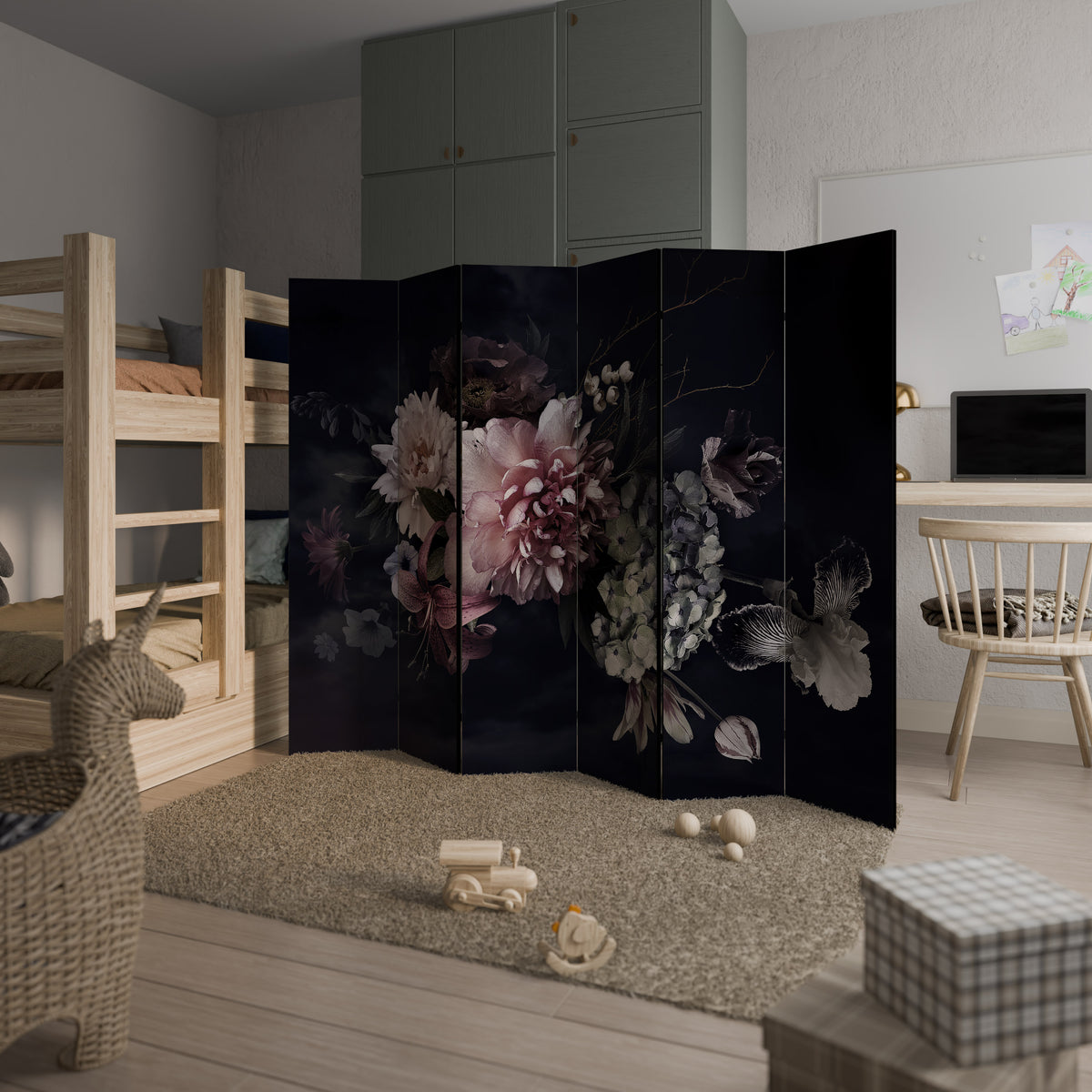 PURE BLOSSOM 6-Panel Room Divider