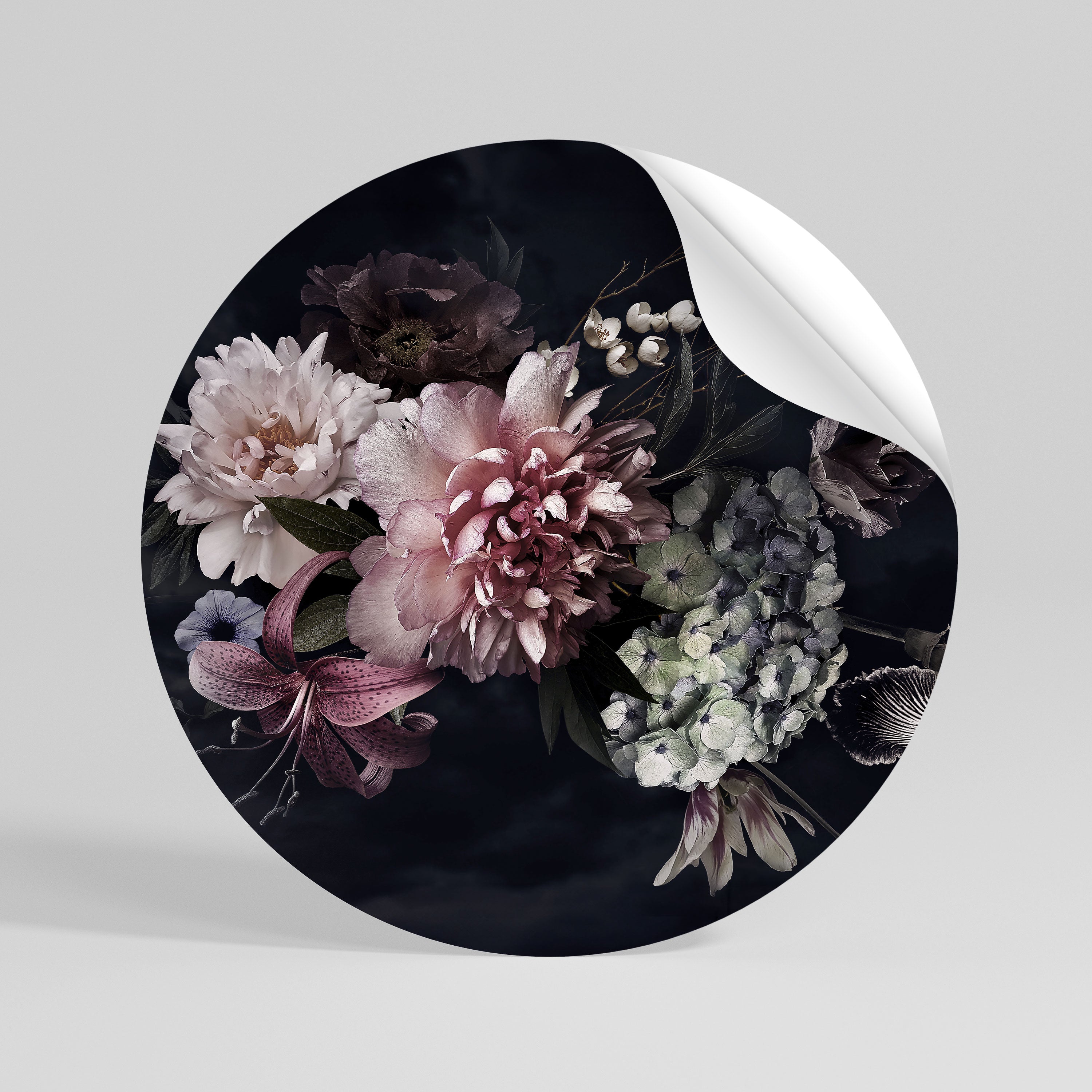 PURE BLOSSOM Peel and Stick Round Sticker