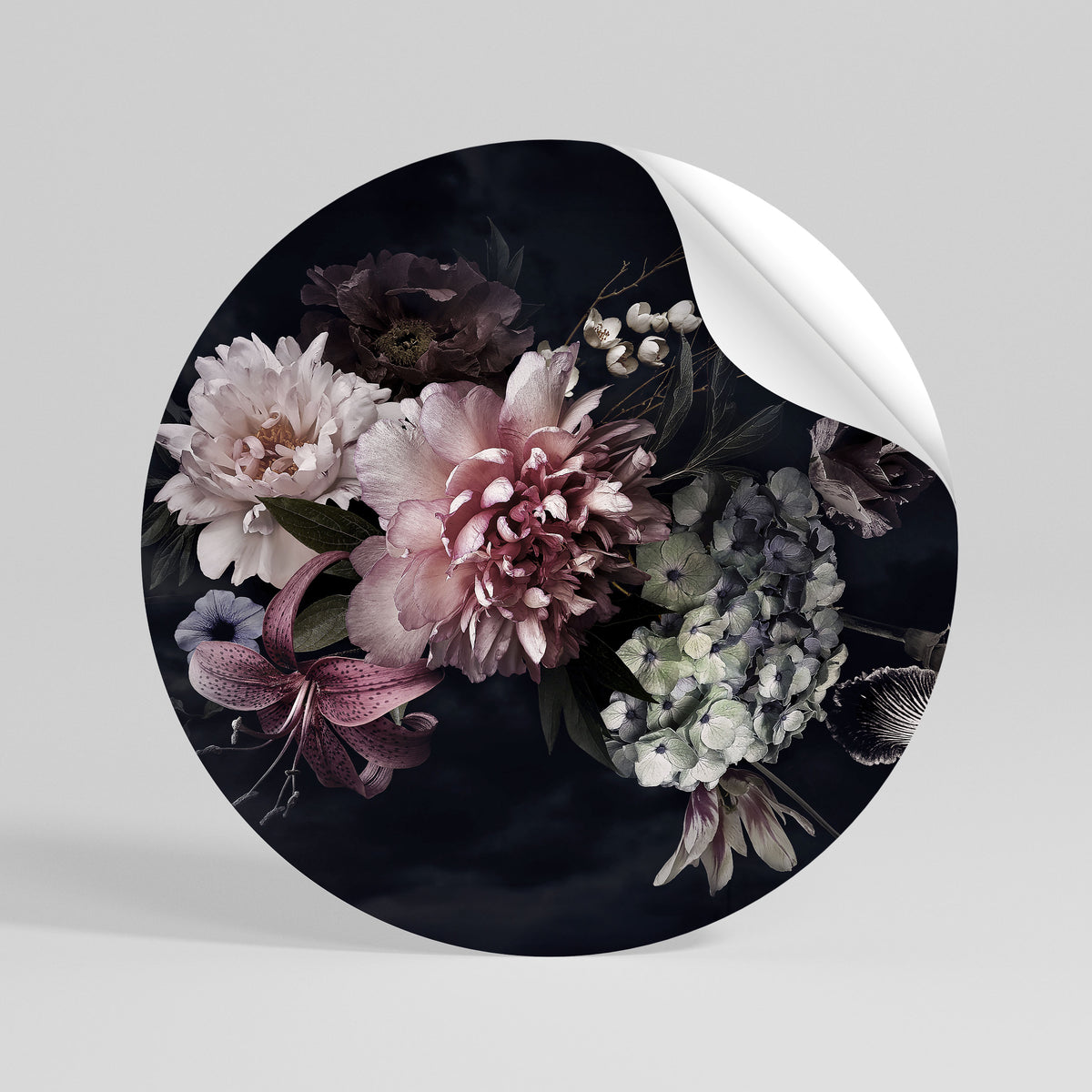 PURE BLOSSOM Peel and Stick Round Sticker
