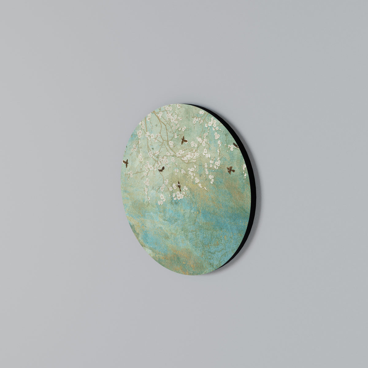 BLOOMING CHARM Round Wall Art