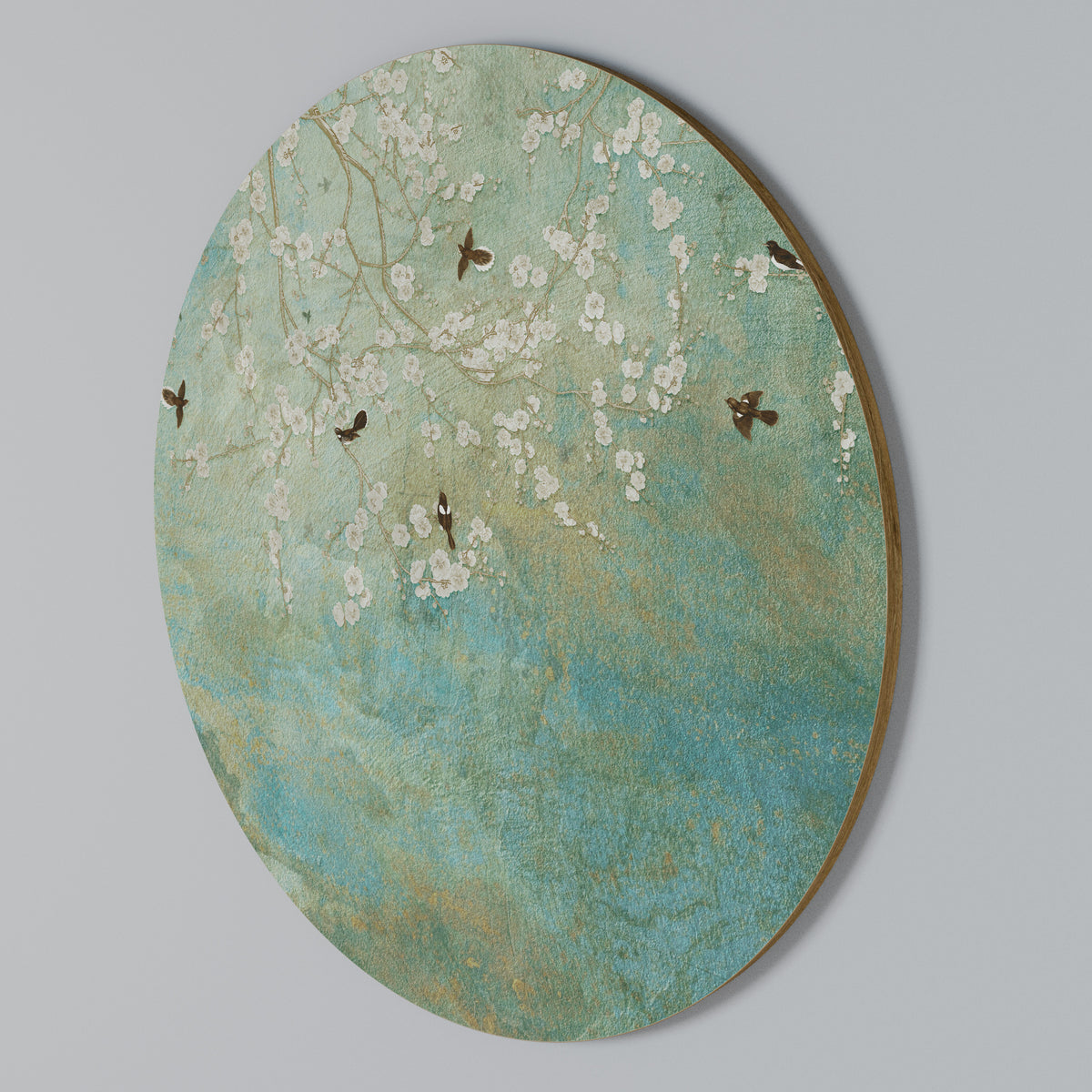 BLOOMING CHARM Round Wall Art