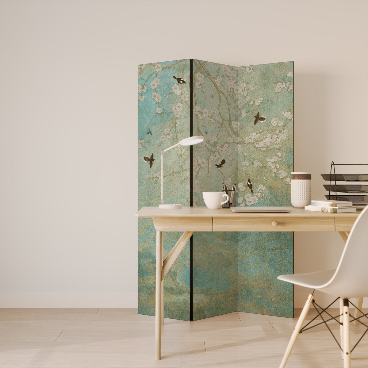 BLOOMING CHARM Decorative 3-Panel Room Divider