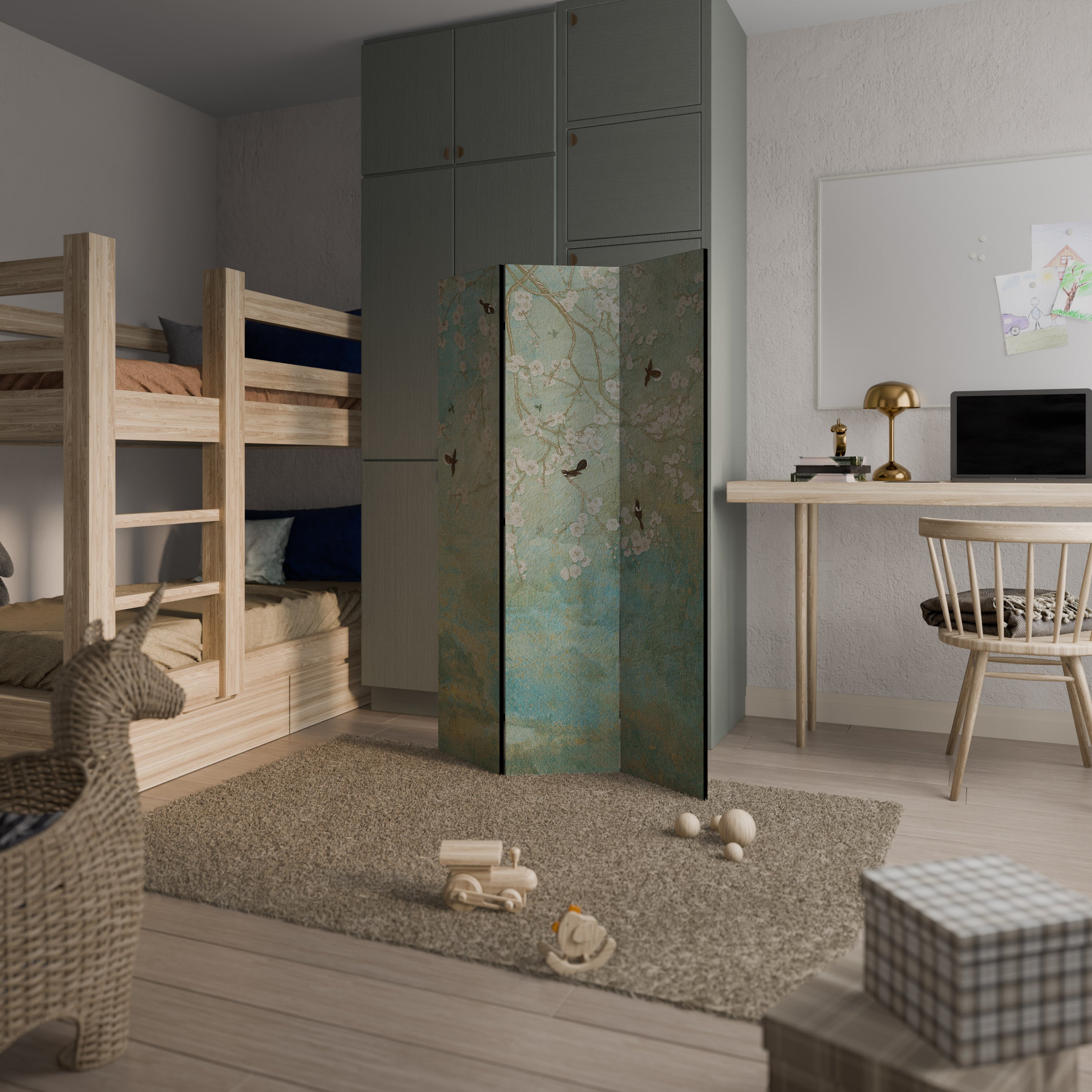 Paravent décoratif à 3 panneaux BLOOMING CHARM