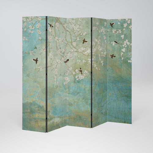 BLOOMING CHARM 5-Panel Room Divider