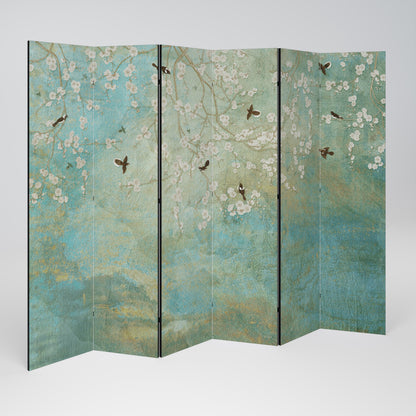 BLOOMING CHARM 6-Panel Room Divider